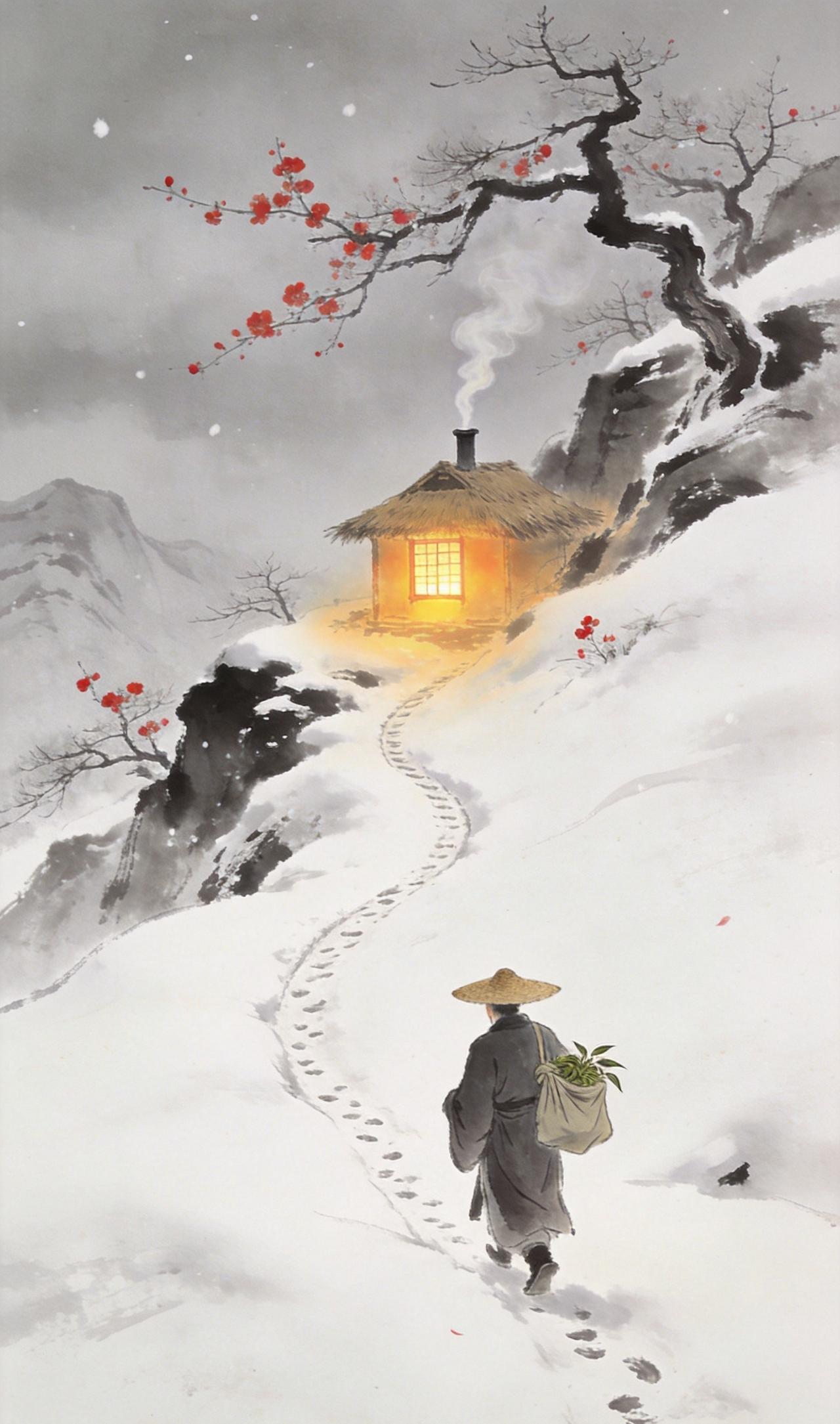 一盏茶的八个瞬间

雪夜寻茶，松下落子，雾桥重逢，山居待客。扁舟煮茶忘钓竿，崖亭