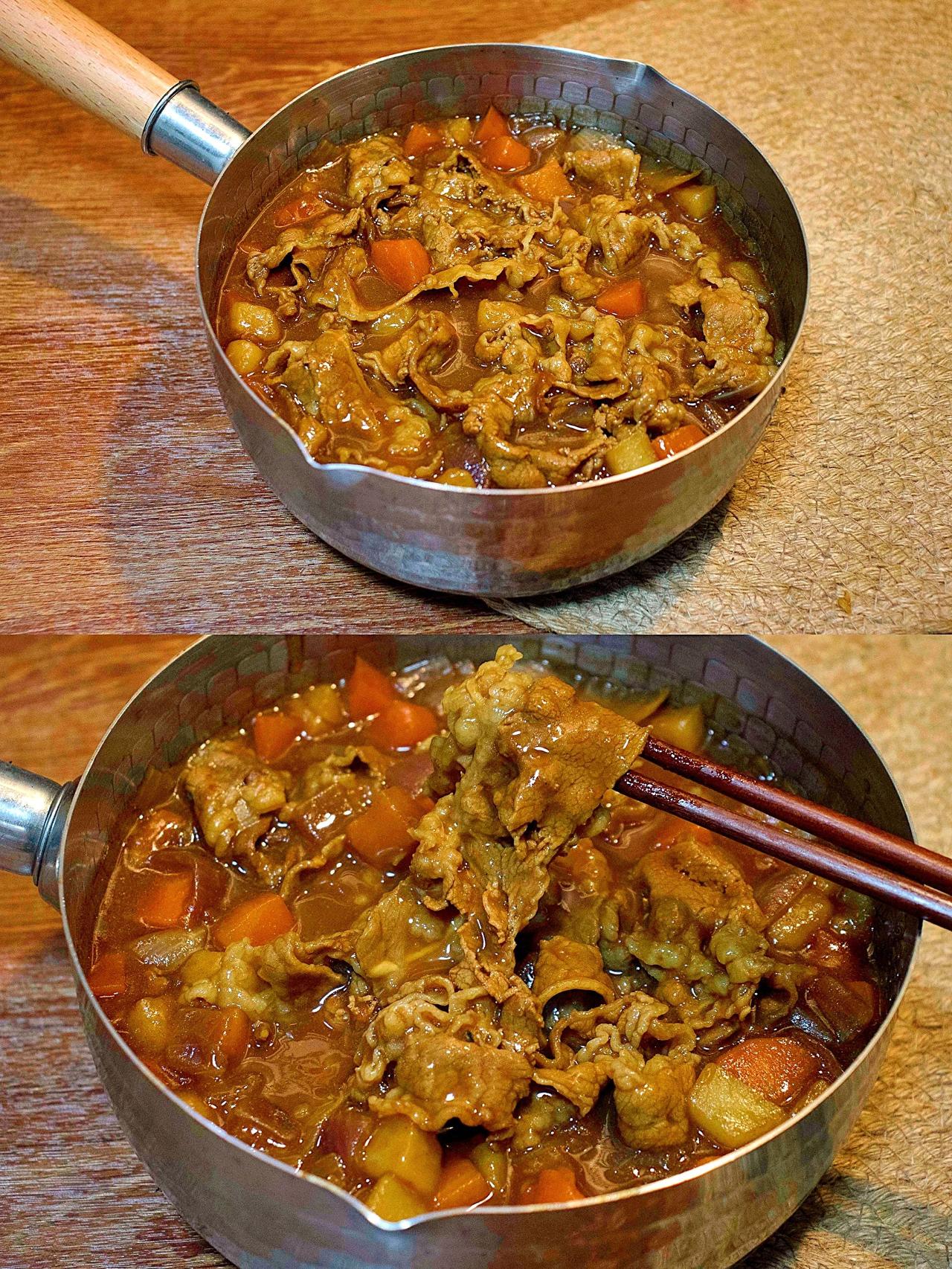 经常做这种咖喱肥牛！真的是好吃又下饭~
食材：肥牛，洋葱，土豆，胡萝卜，咖喱，生