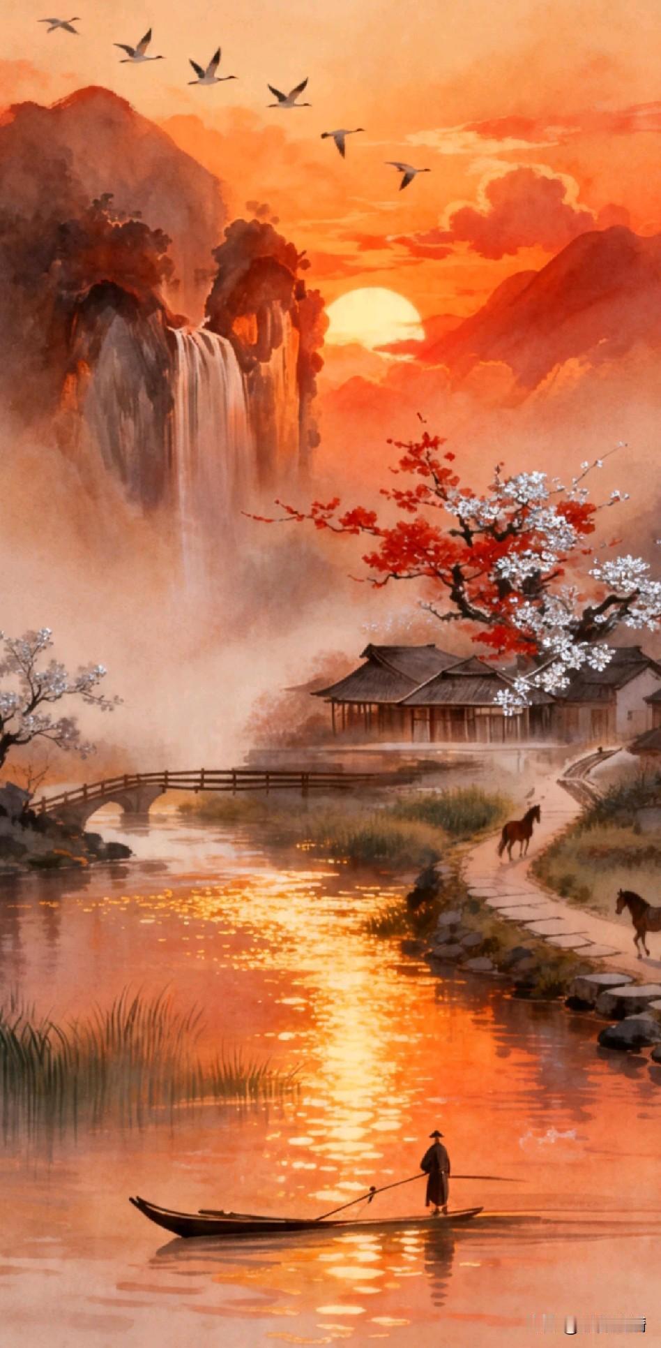 《转念星河，心即乾坤》

天行健兮自转轮，地势坤兮载浮沉。
一念光开千嶂暗，寸心