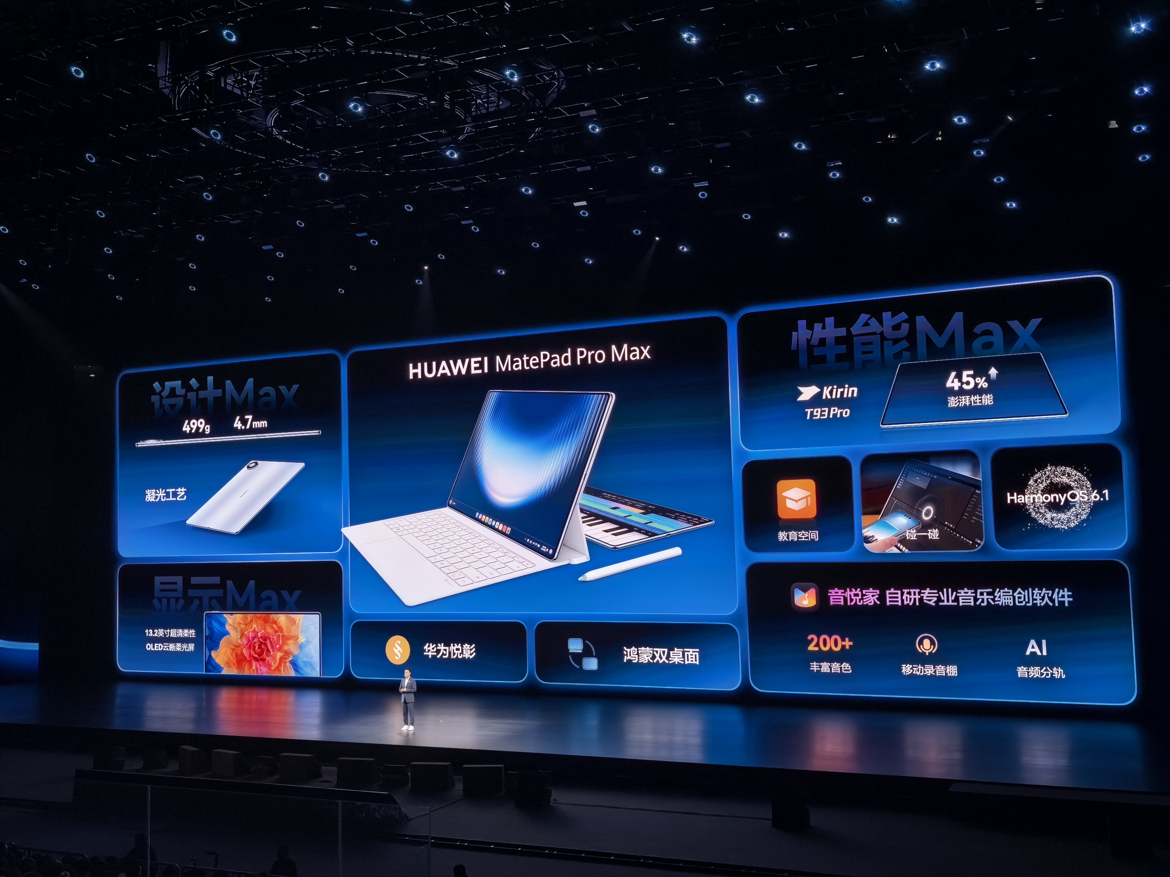 华为MatePad华为MatePad Pro Max 售价 6199 元起还有一