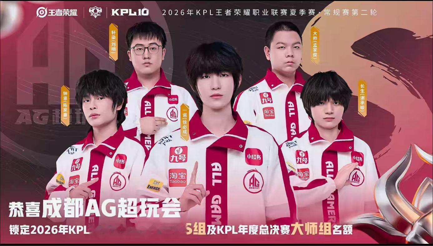 AG锁第三轮S组在今天的比赛结束后，AG确认锁定第三轮S组！ 