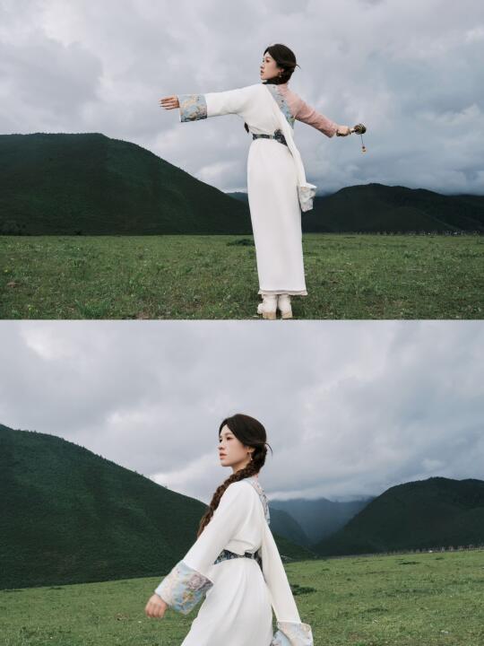 香格里拉 纳帕海藏服拍照