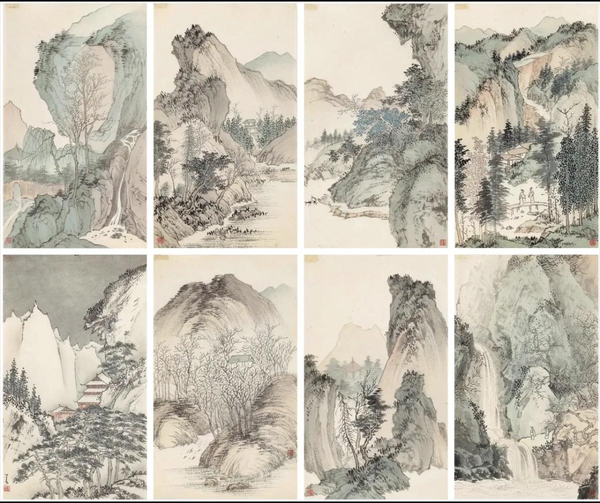 【一纸藏四时｜溥儒《四季八景图》，旧王孙的空山清梦】
晚清王孙，乱世文人。
溥儒