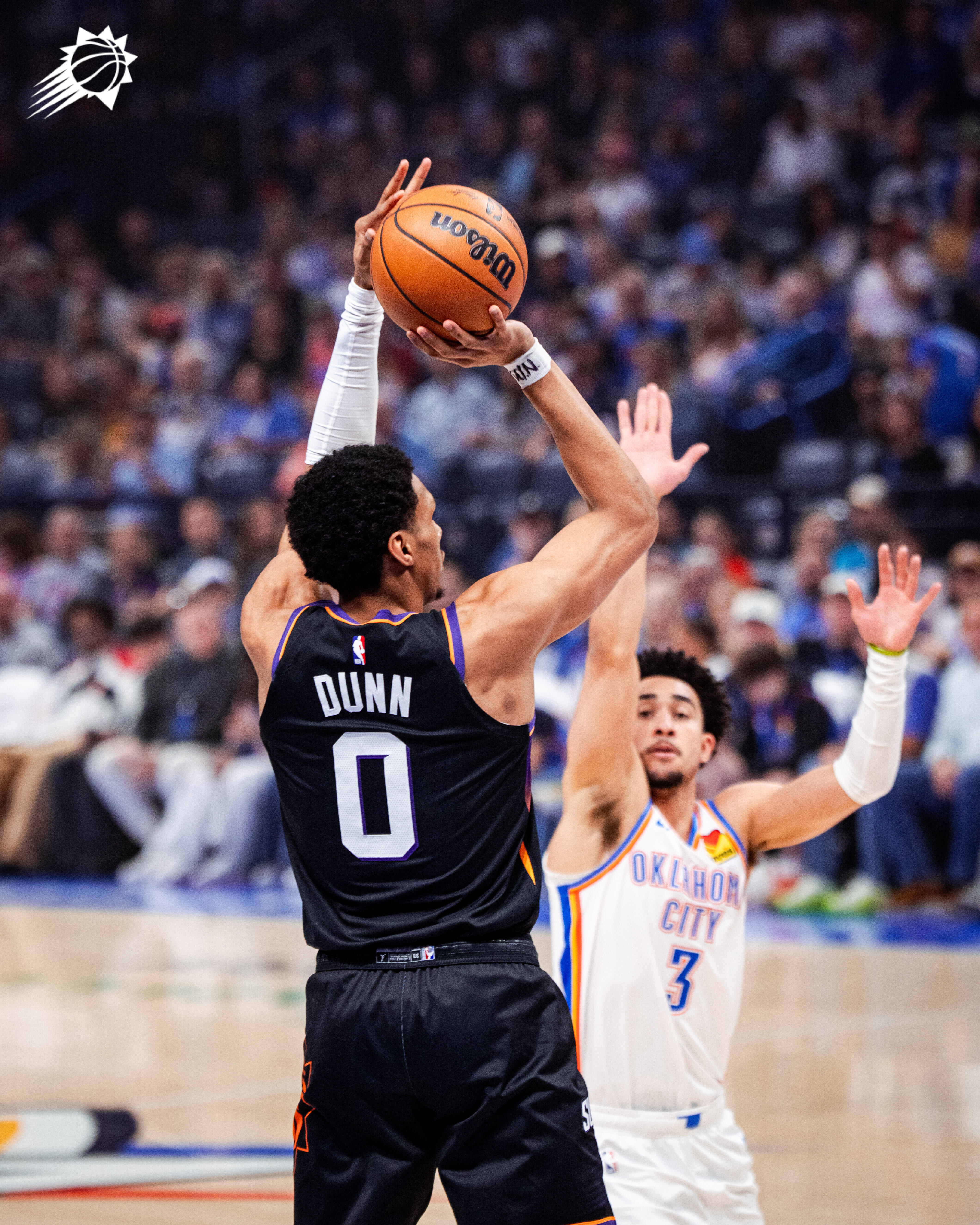 邓恩命中底角三分，暂时领先‼️菲尼克斯太阳 ｜旭日东升 ｜太阳vs雷霆