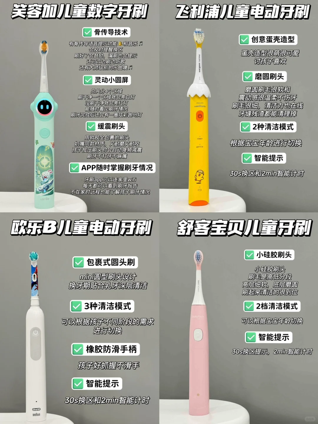 不花一分冤枉钱！儿童电动牙刷坦白局📣