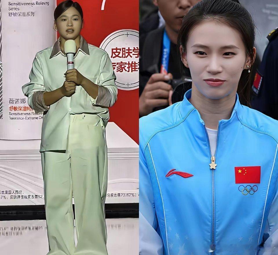 姐妹俩出席活动，造型完全不一样。全红婵明明比陈芋汐还小，但这个造型太过成熟，反而