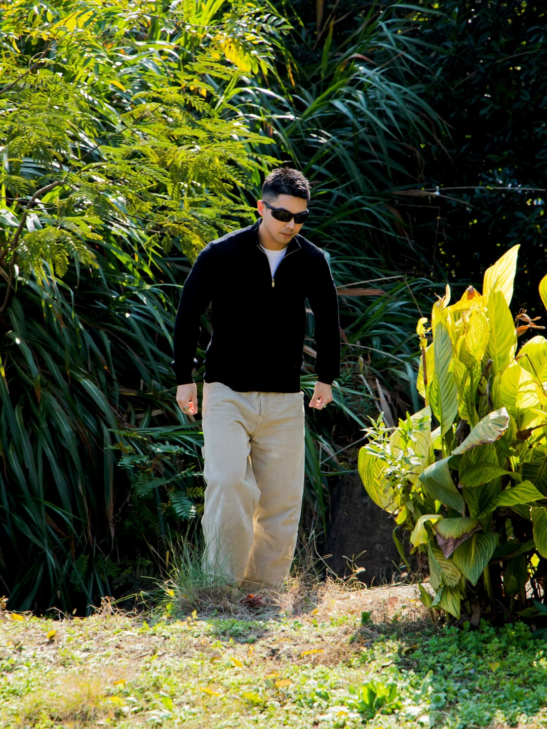 fitcheck 公园晒太阳