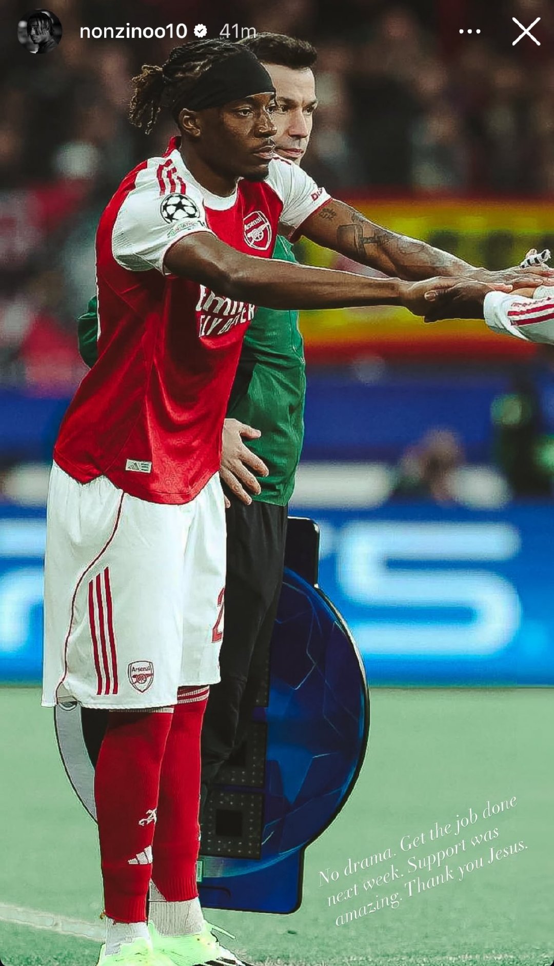 马杜埃凯赛后ins动态信心满满”没什么大不了的。下周完成任务。球迷的支持太棒了。