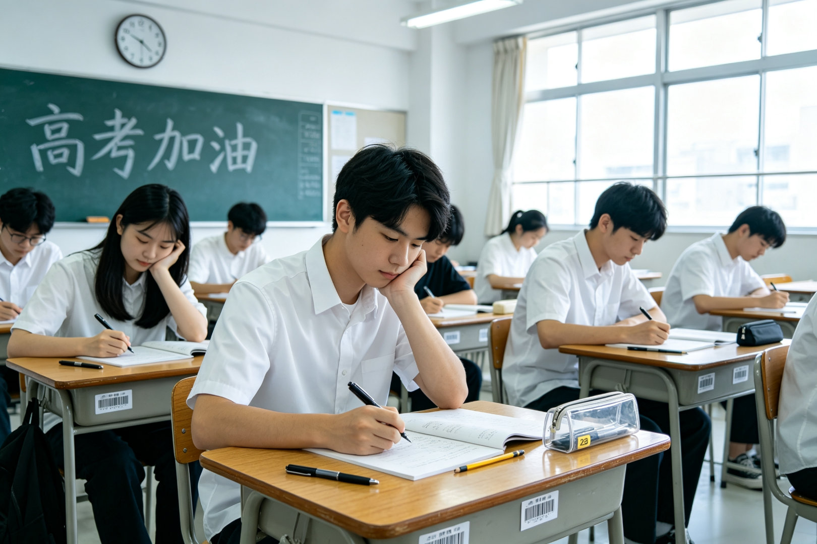 青春难舍，情逐风扬。相逢一场，别落雪霜。四载同窗，梦返学堂。无心风月，静守屋廊。