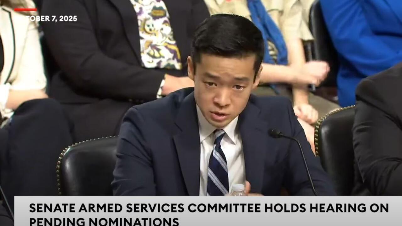 美国战争部印太安全事务助理部长提名人约翰．卢（John Noh）周二在出席国会参