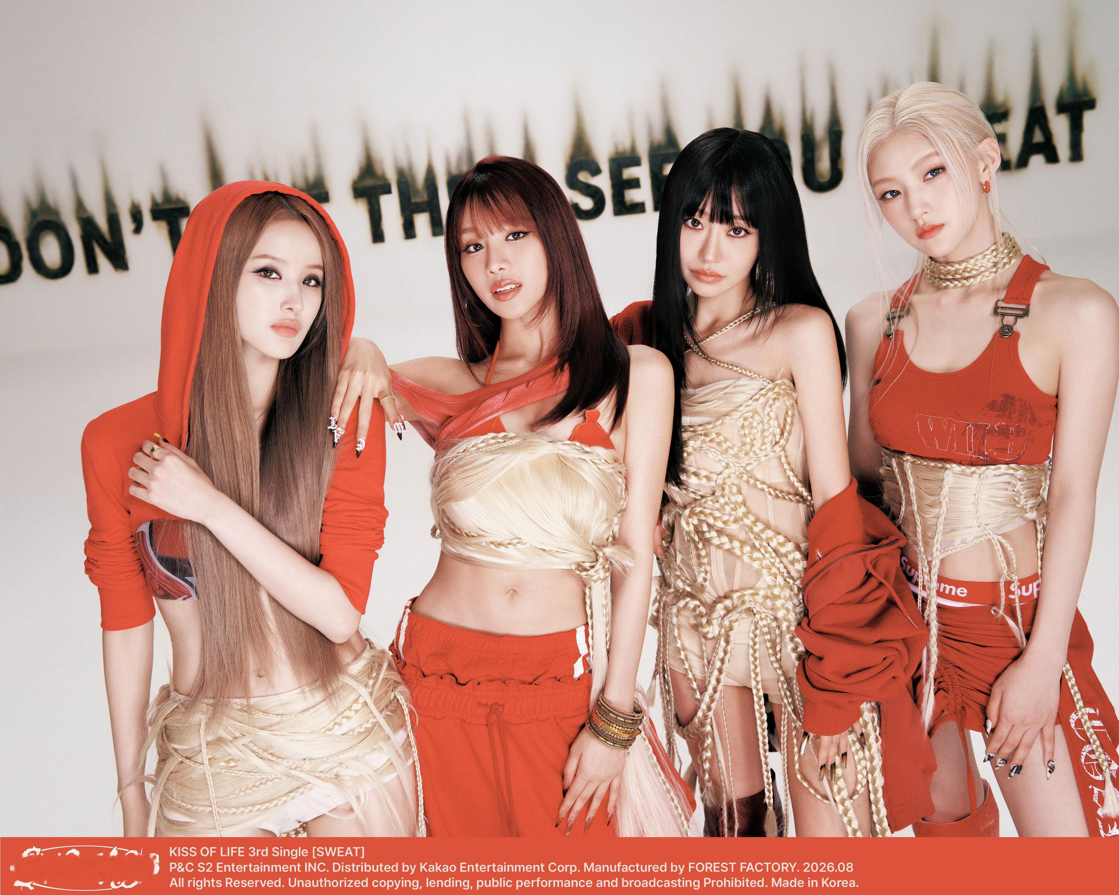 KISS OF LIFE 宣布第三首单曲「SWEAT」Ignite Ver 概念