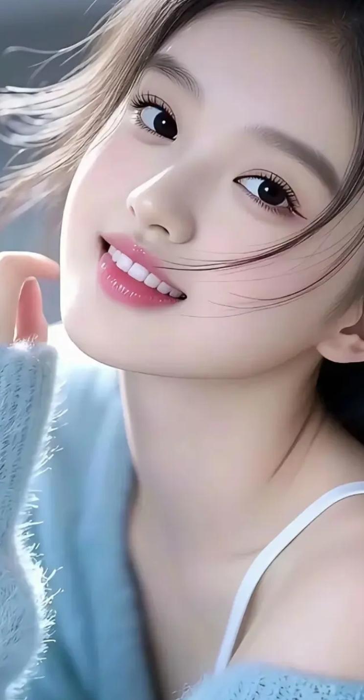 温柔甜美的微笑，少女心满满的一天！🌸💕沉浸在这温柔甜美的微笑里，仿佛整个世界