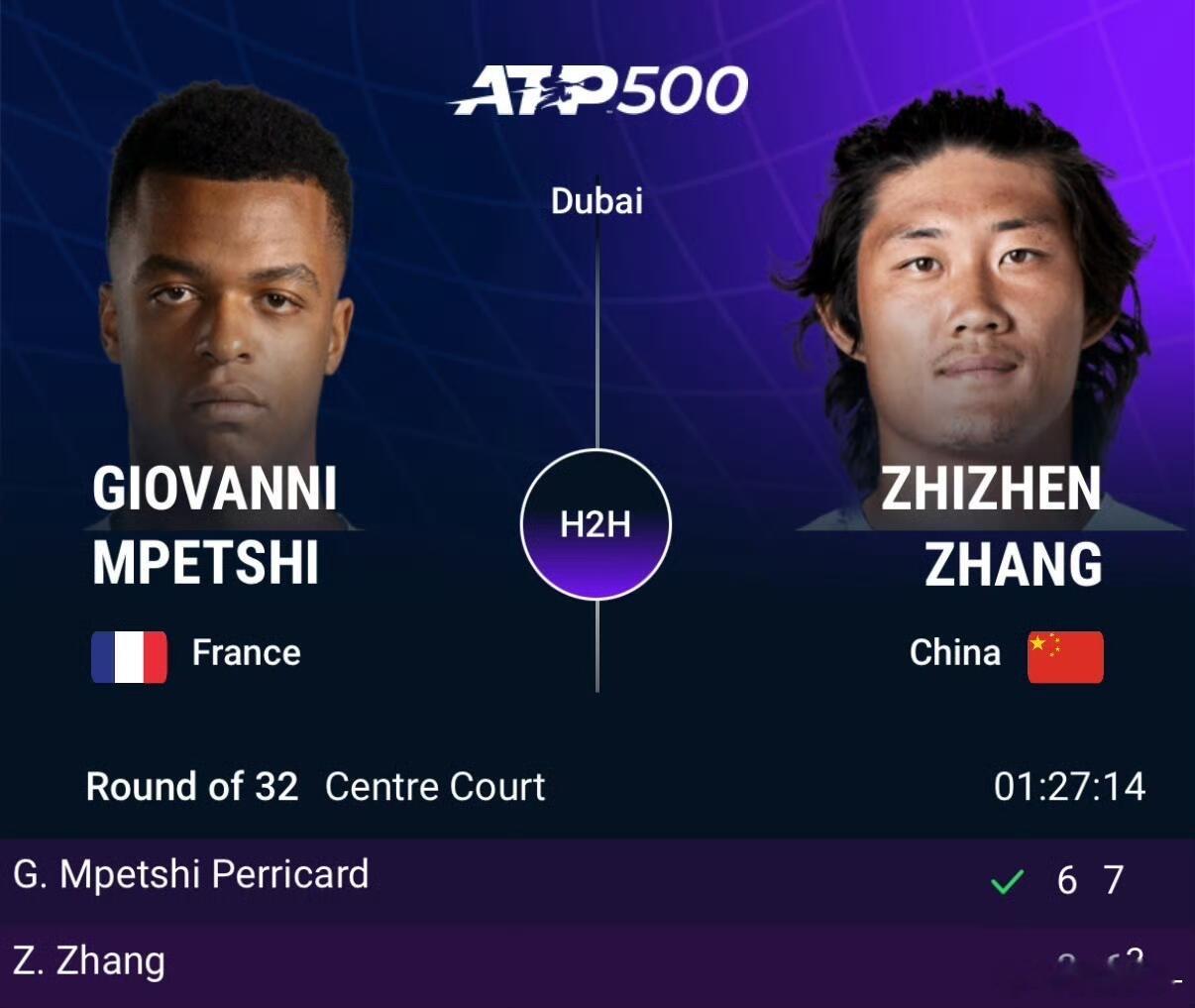 张之臻0比2佩里卡尔  张之臻止步迪拜赛首轮    🎾ATP500迪拜站，张之