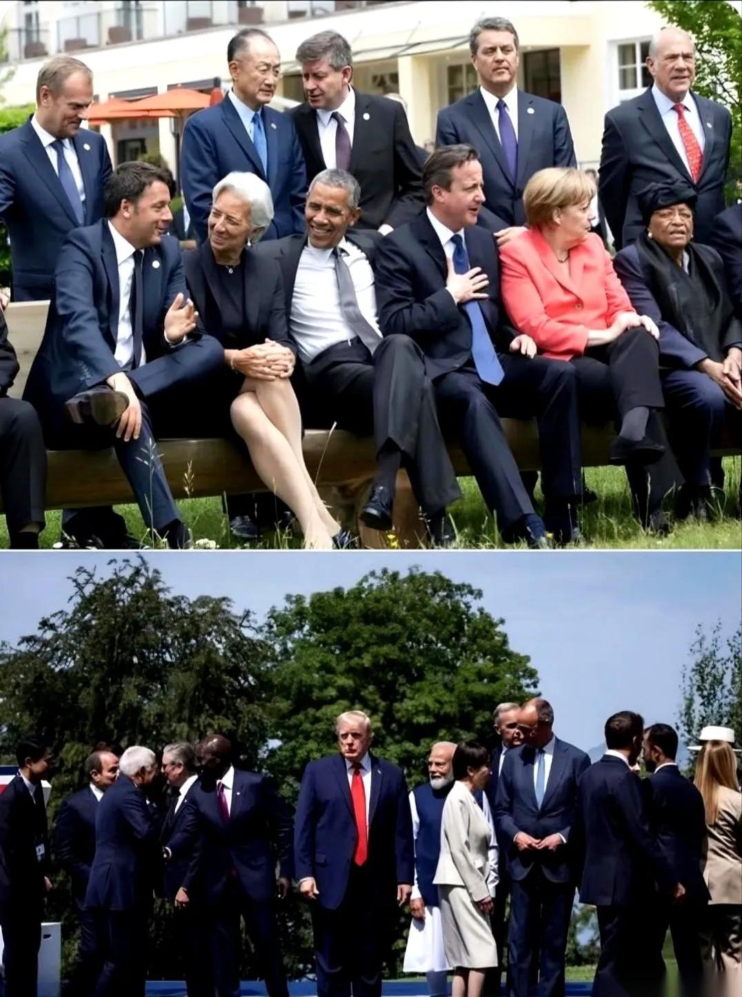 那时的G7能量巨大，所以他们表情轻松，怡然自得，是因为当时他们完全处在主宰者的角