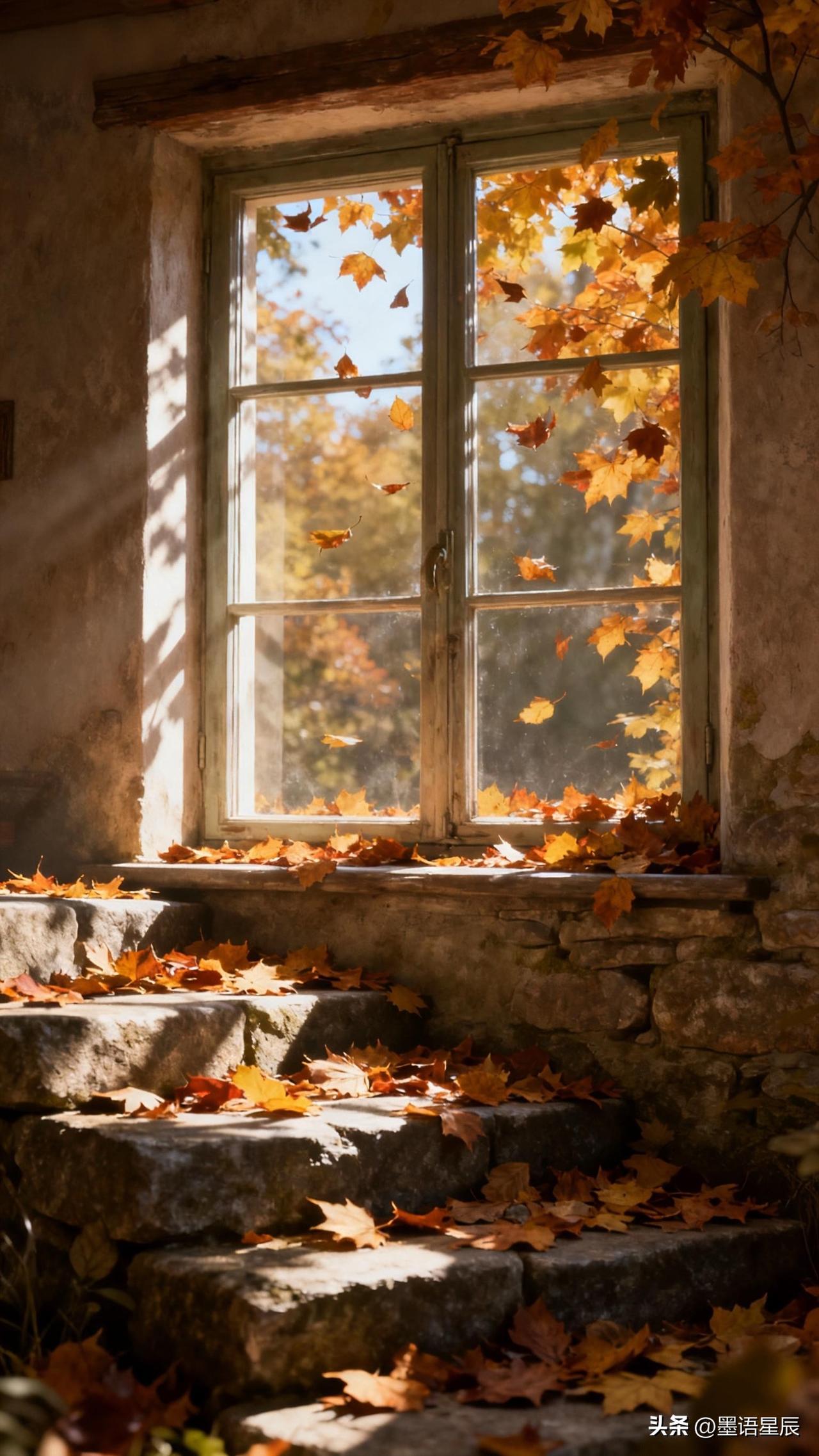 秋意漫过窗沿时，总忍不住回头望。

去年花开的模样还在眼前晃，转眼又是一岁流走。