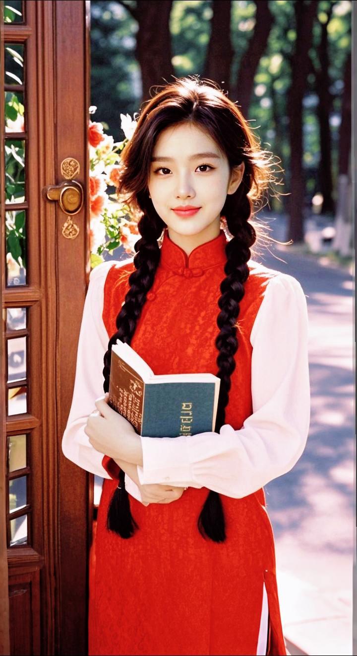 AI扩图 AI红妆佳人