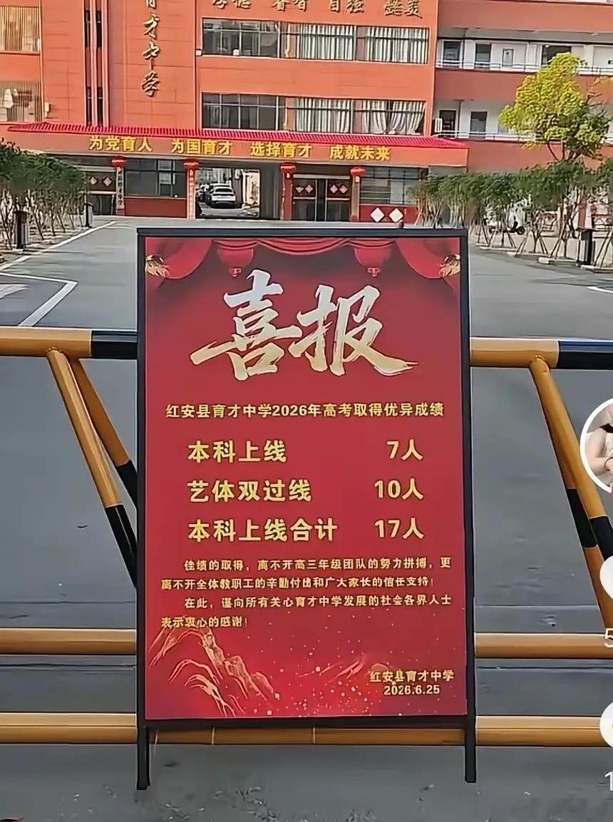 对于这个学校的高考成绩，你怎么看？ 