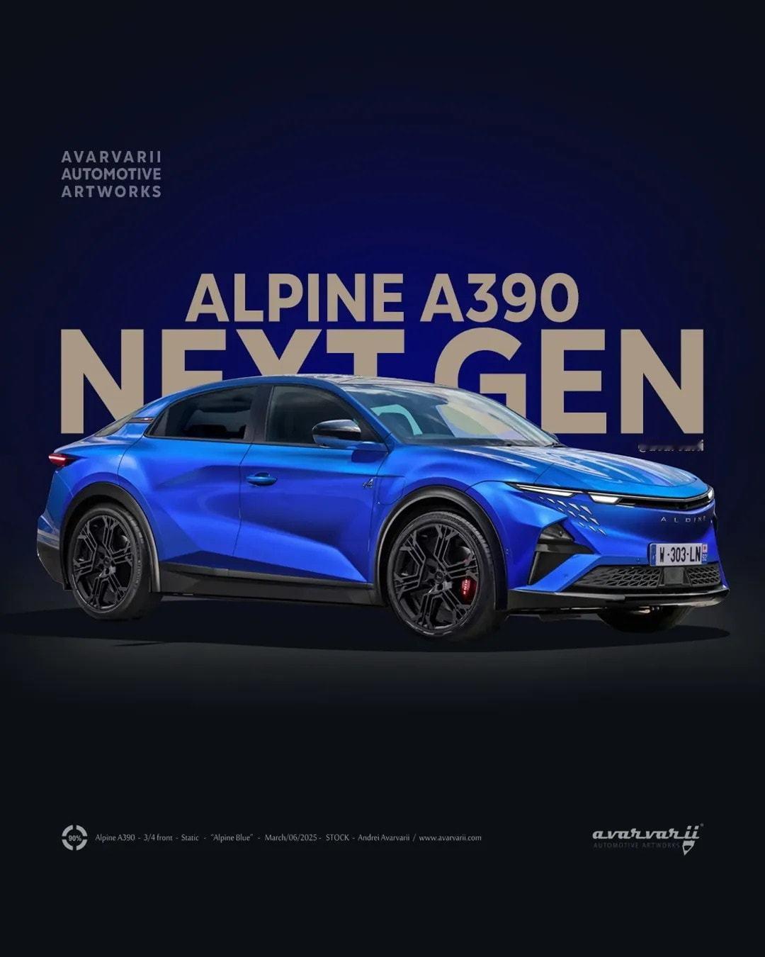 Alpine A390预想图预想图里居然还把A110标志性的后窗车顶设计给搬过来