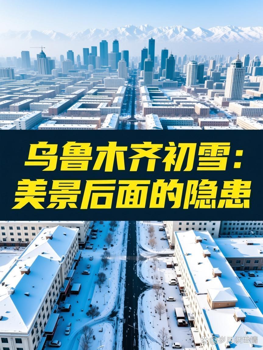 乌鲁木齐这场降雪一来，城市的节奏立刻慢了下来❄️。雪不是单纯的天气变化，更像是在