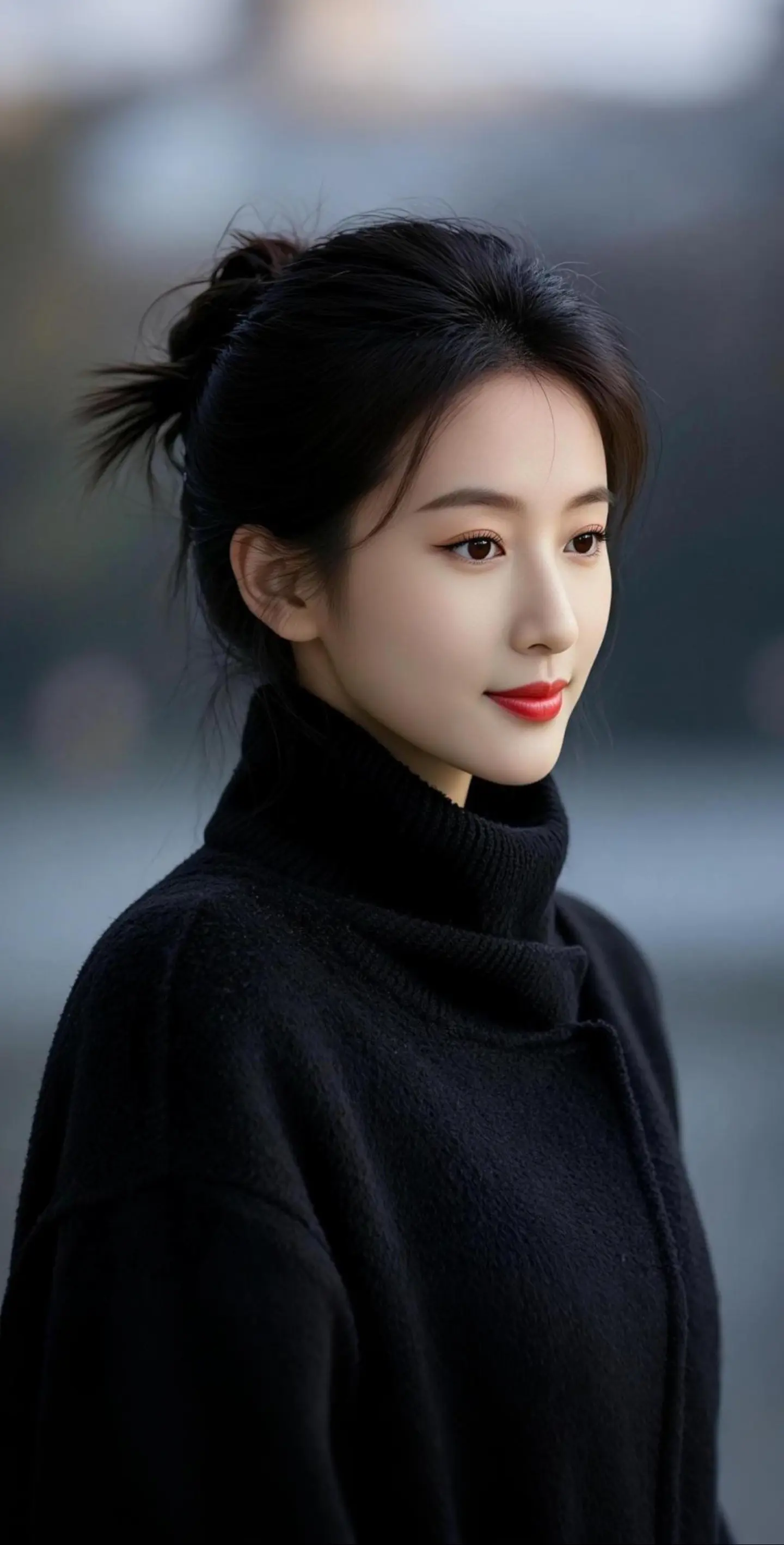 AI黑裳侧影照 随变ai随便玩