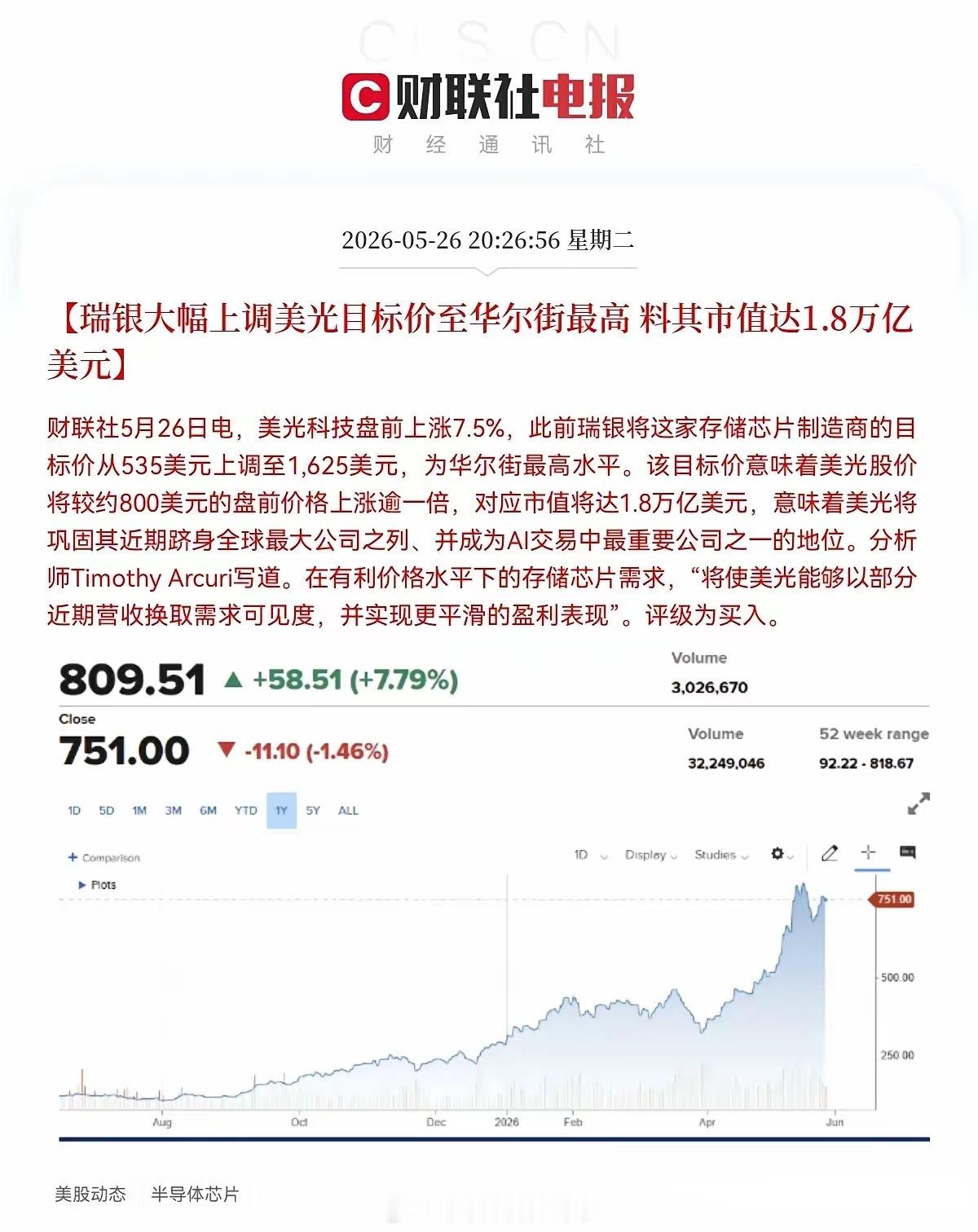 突发利好！存储芯片又来利好消息了，满仓存储芯片的股民晚上要兴奋的睡不着了，明天又