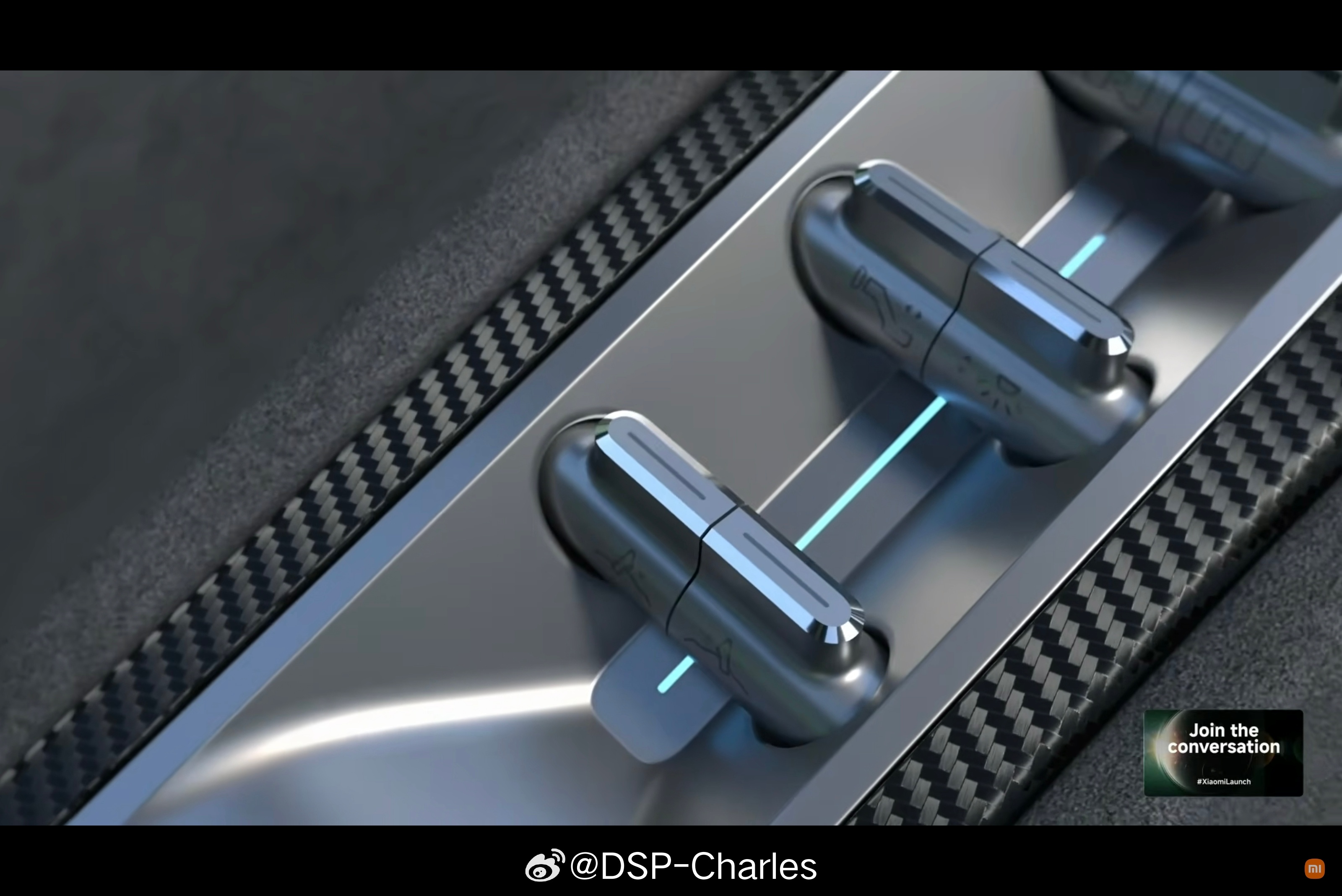 小米Vision GT中岛也采用了实体按键设计空调是圆形指针旋钮，档把是飞机推杆