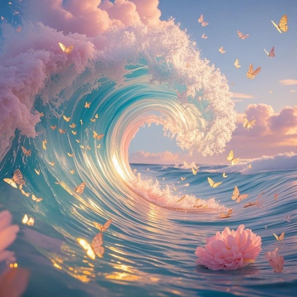旺女性头像‖流水生金，金蝶送福 