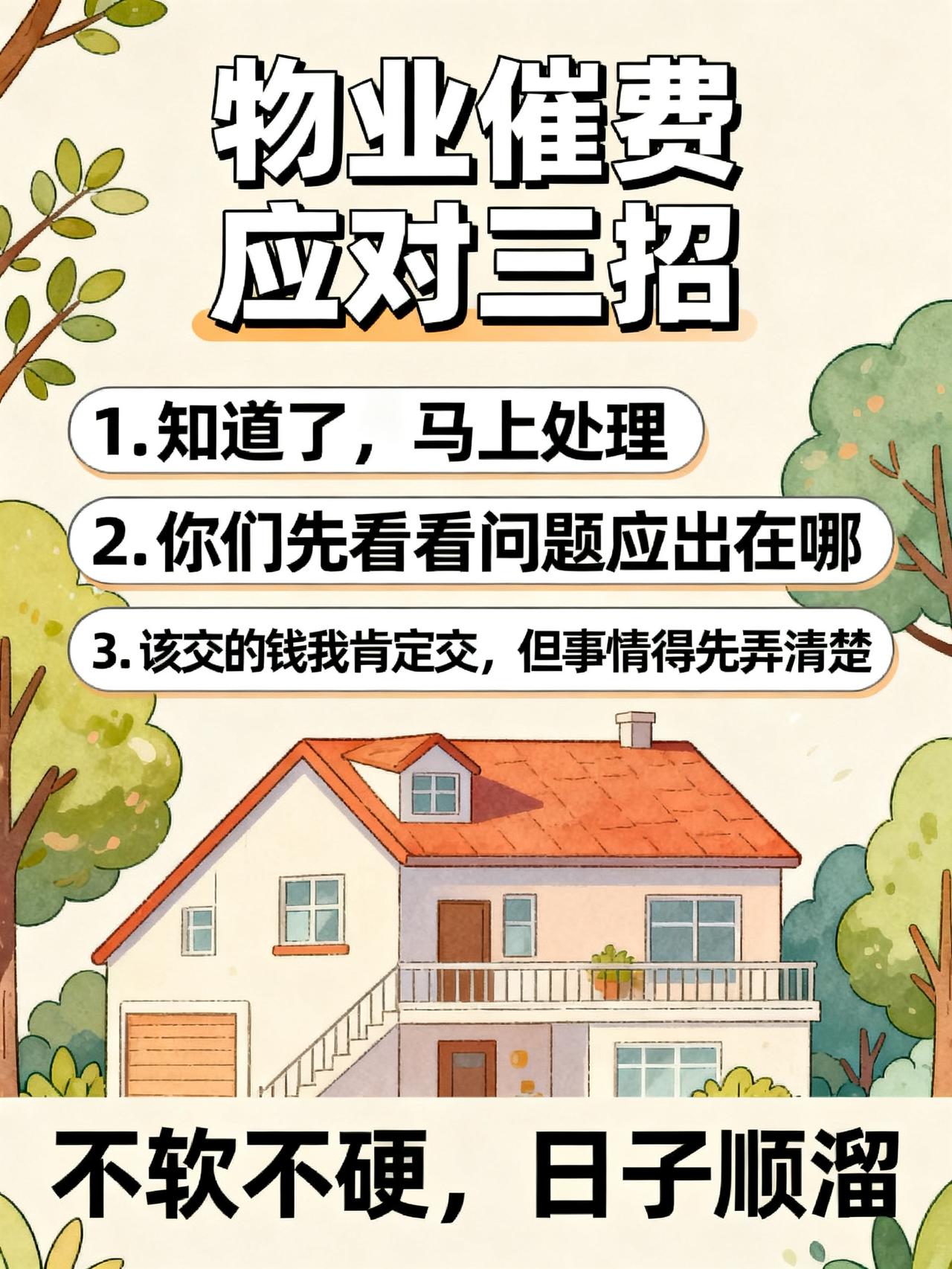 物业催缴物业费，我婆婆每次都这么说，拖到下个月也没见她交
在小区住了这些年，我发