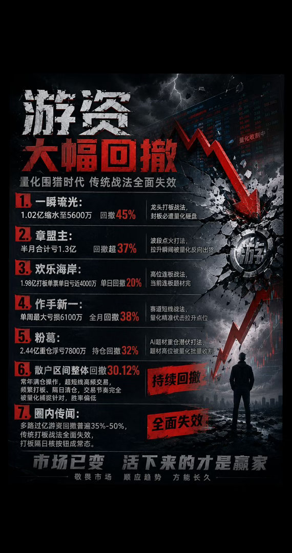 连这些游资都在亏损，大家心里会不会好受一点 a股