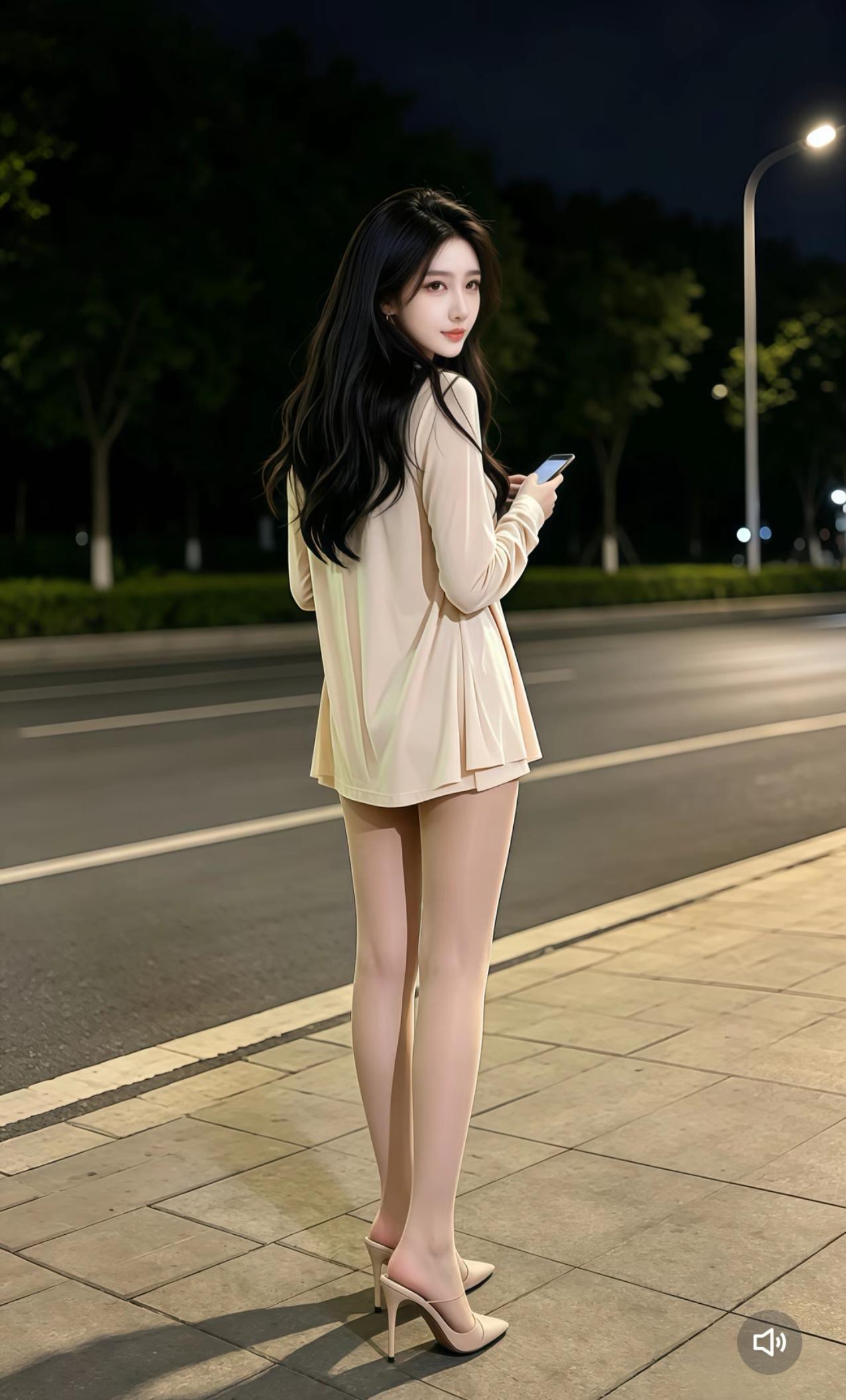 👠 高跟鞋与造型的清凉氛围感解析
裸色尖头高跟鞋：拉长线条的小心机
裸色高跟鞋