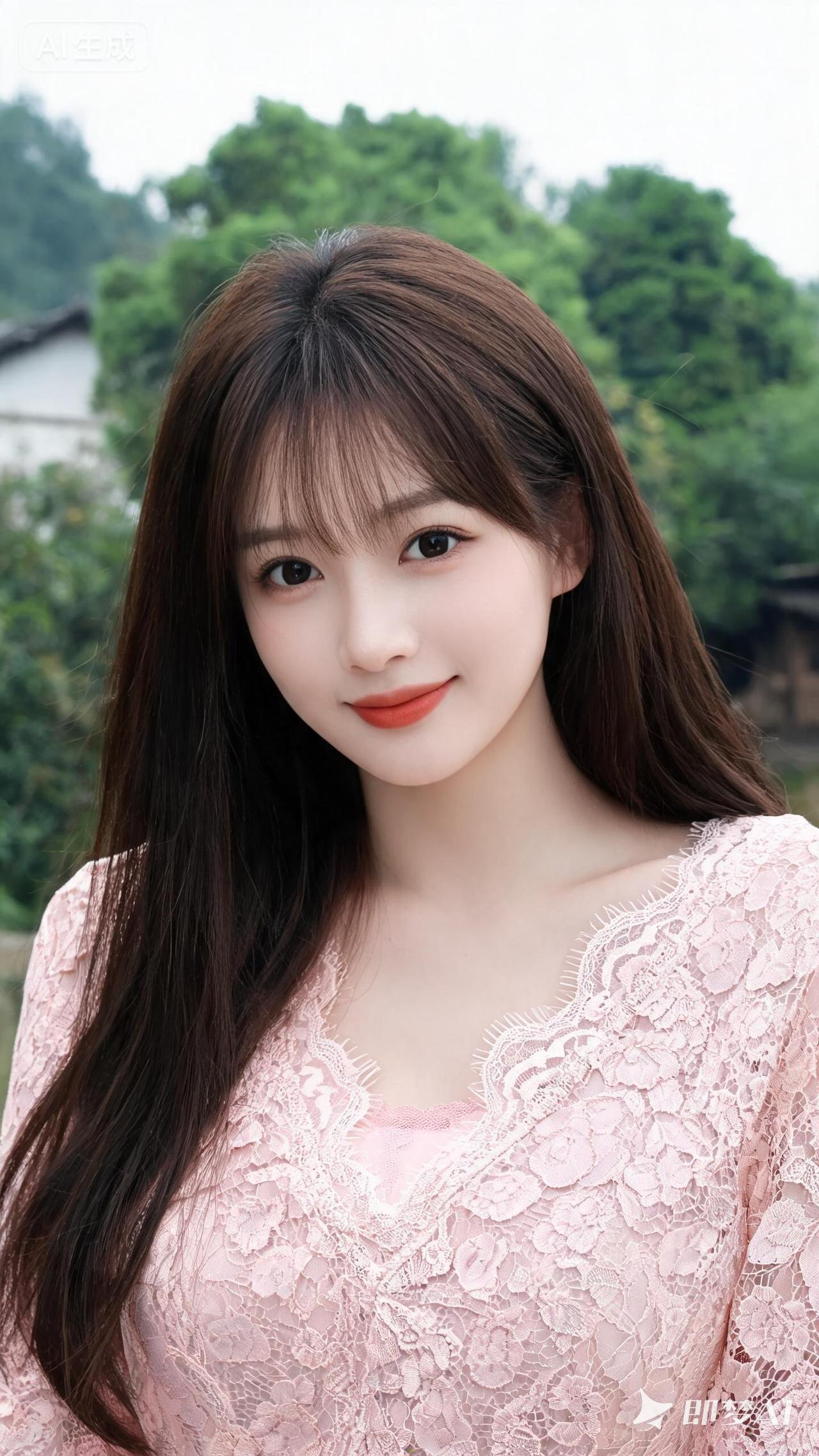 温柔甜美的粉色蕾丝连衣裙，少女心满满！🌸💕