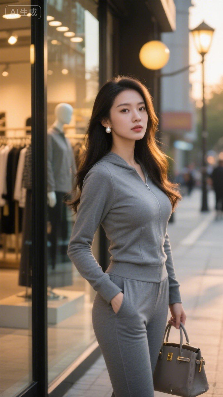 都市雅致风，灰色运动套装穿搭指南