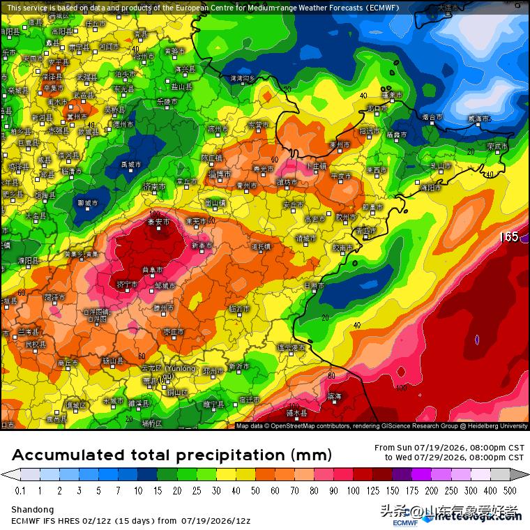 【中期天气:25日起山东降雨再次升级，中央气象台预测出暴雨！】

最近几天，副热