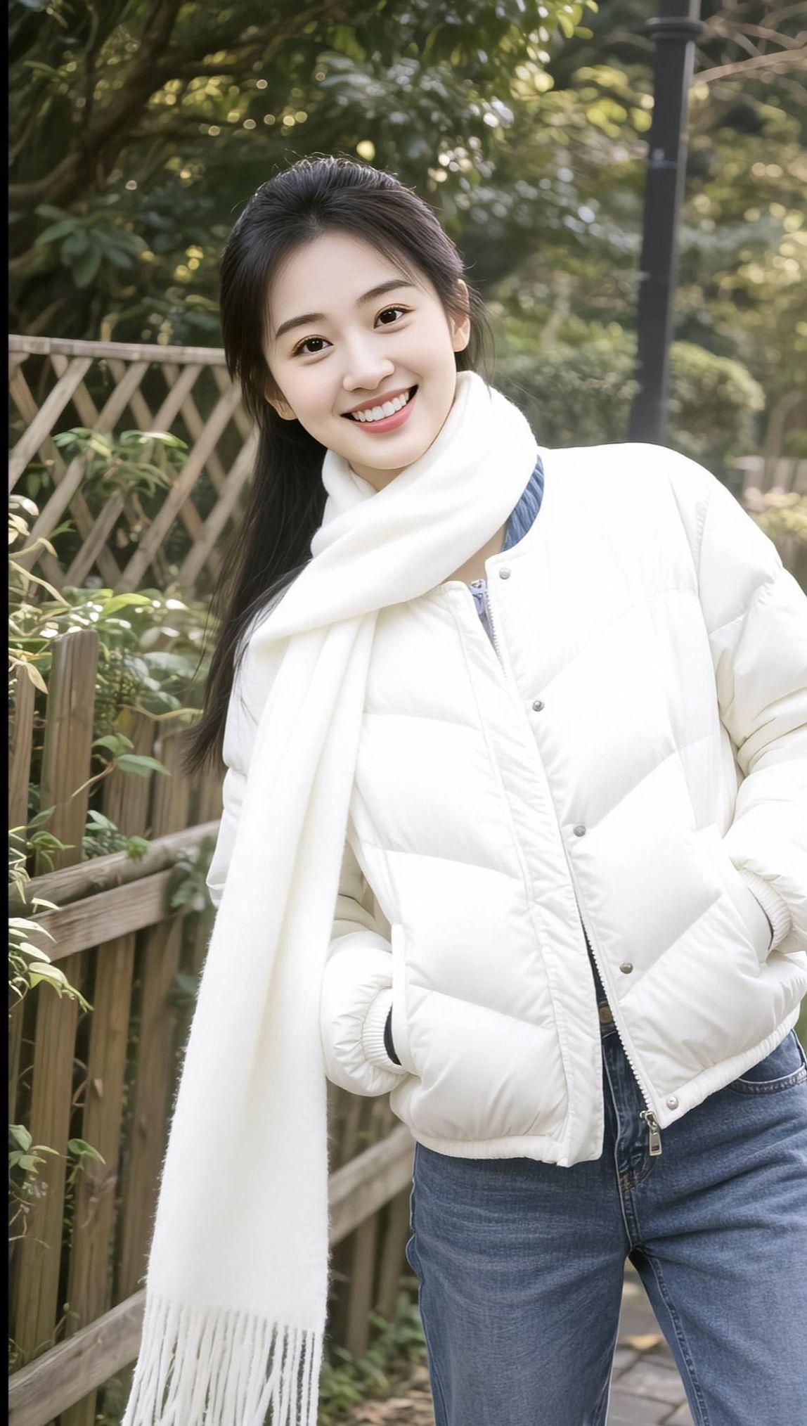 AI冬日生活照 抖音ai创作 温柔风穿搭 自然系穿搭