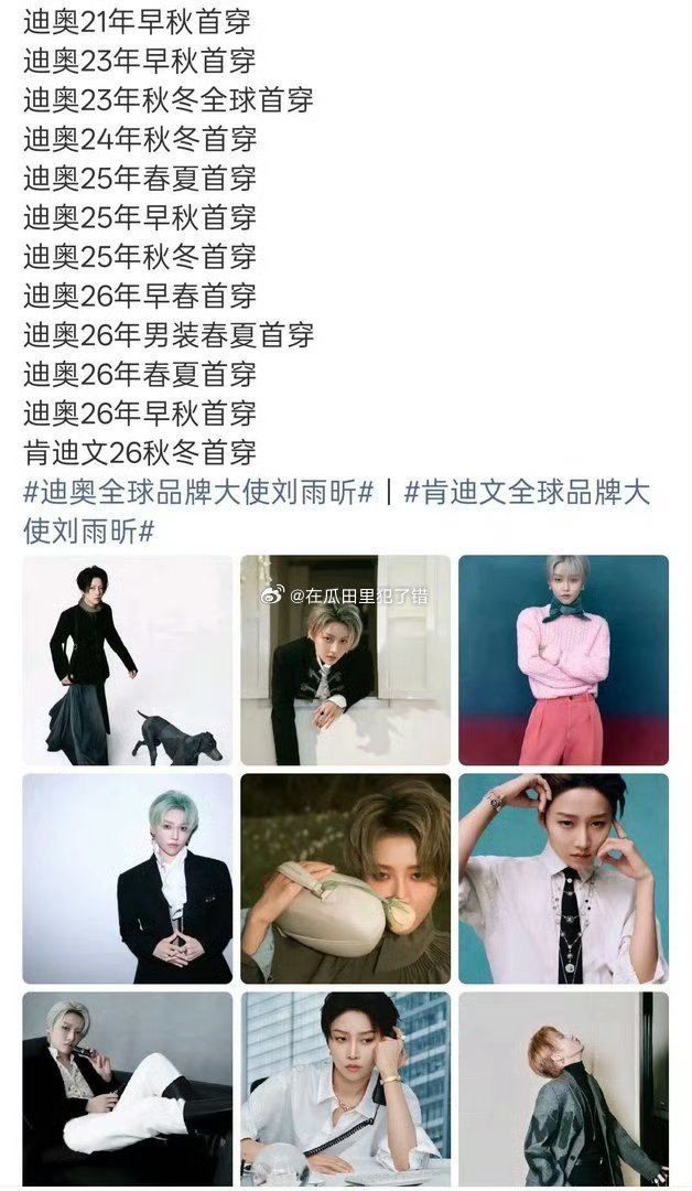 刘雨昕演唱会DIOR总裁、LVMH集团长公主Delphine Arnault送上
