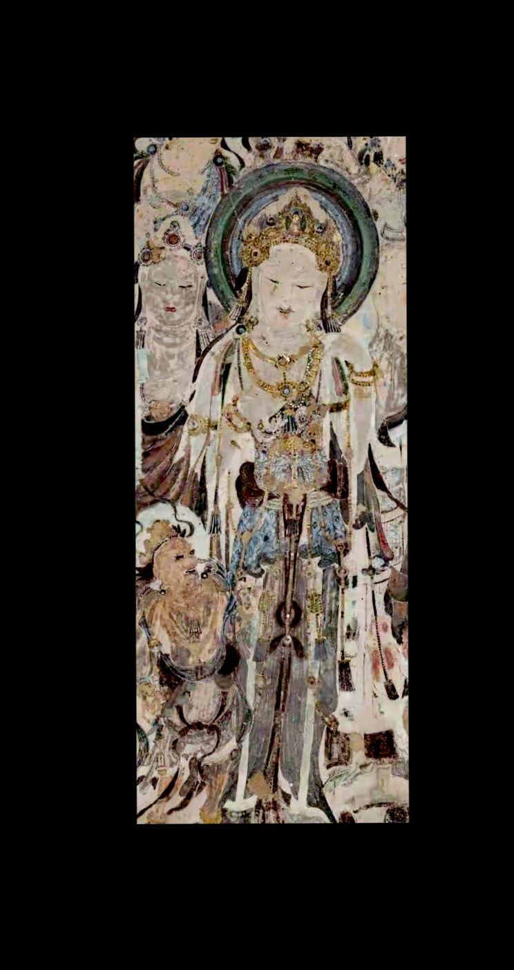 犍陀罗文化和敦煌壁画之融合。敦煌壁画作为中华民族文化的瑰宝，有着无比丰富的艺术内涵和历史价值。而犍陀罗文化在其中起到了重要的影响作用。
 犍陀罗地区曾是古代印度与中亚文化交流的重要枢纽，其艺术风格融合了希腊、罗马、波斯等多种元素。这种多元融合的风格随着文化的传播，对敦煌壁画产生了深远影响。
 在造型艺术方面，犍陀罗艺术中对人物形象的塑造方式影响了敦煌壁画中佛像和菩萨像的表现。其立体、写实的风格，为敦煌壁画中人物形象增添了更多的立体感和真实感，使佛像和菩萨更加生动鲜活。同时，犍陀罗艺术中对人物服饰、发型等细节