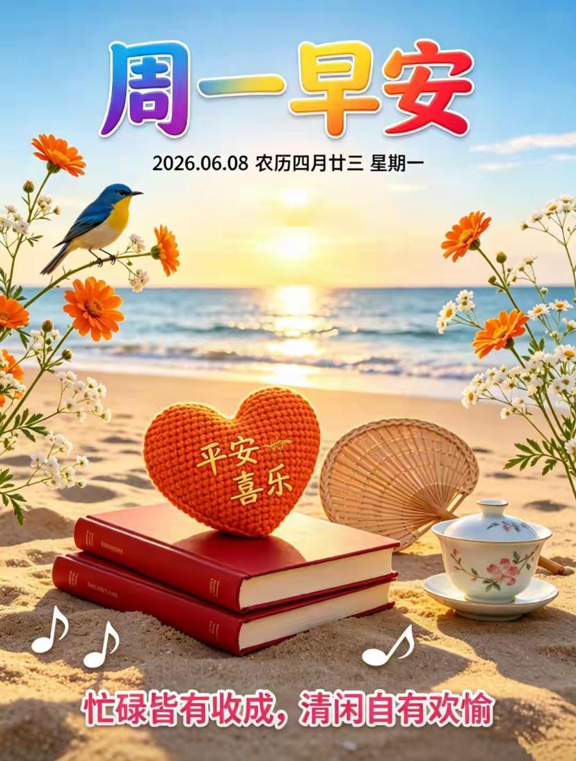 🌺2026./6.8.清欢静好，相知相惜🌺

☘️🌸清风缓缓吹拂，晨光倾洒