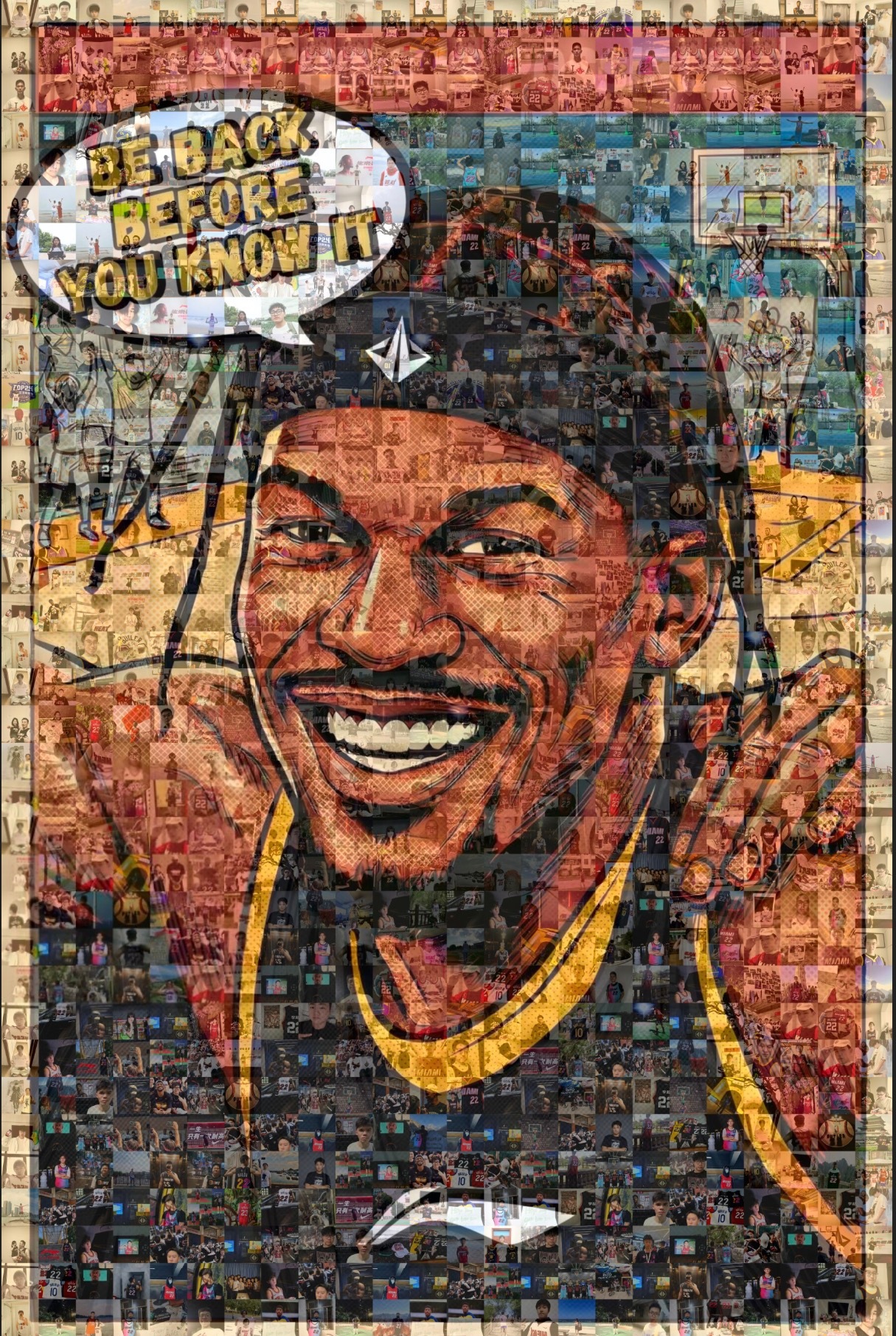 等待巴特勒的Day 87/⌛️我用200多球迷兄弟们照片，做成的一张图，众多球迷