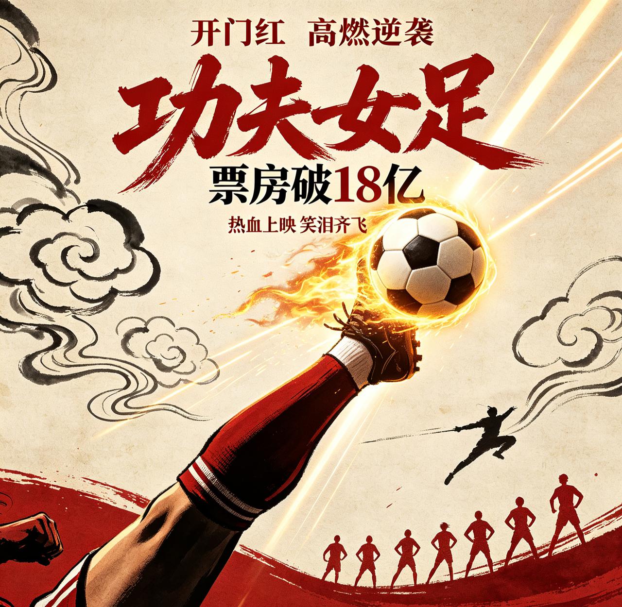 功夫女足票房才破18亿，低于我的预期，看来票房没少被偷呀！影票销售系统有必要进行