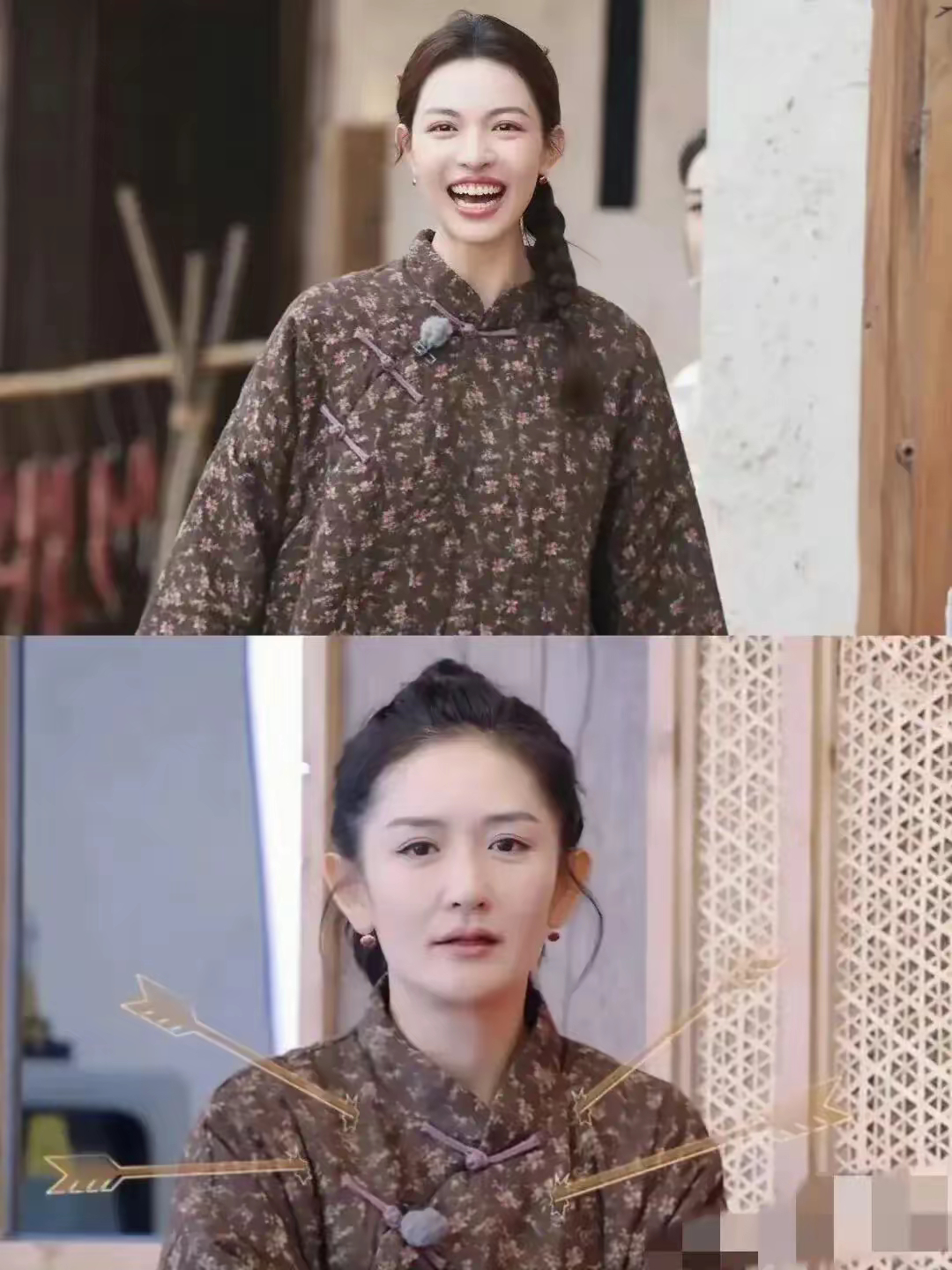 当谢娜穿上钟楚曦的衣服时[笑cry][笑cry] 