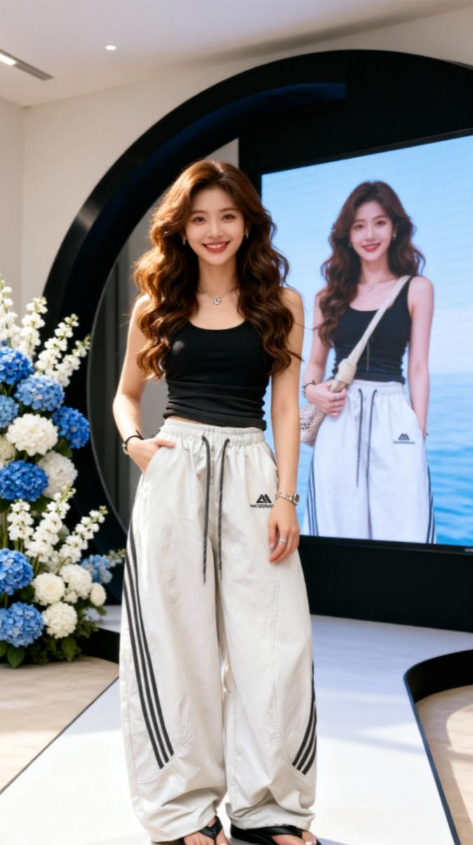 穿搭公式大揭秘 三亚走秀 审美提升穿搭 模特走秀宽腿裤 穿搭灵感制造机