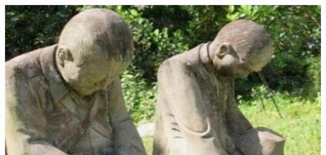 永久跪在中国土地上的日军雕像，20世纪九十年代，日方要求拆除，中国提了3个条件