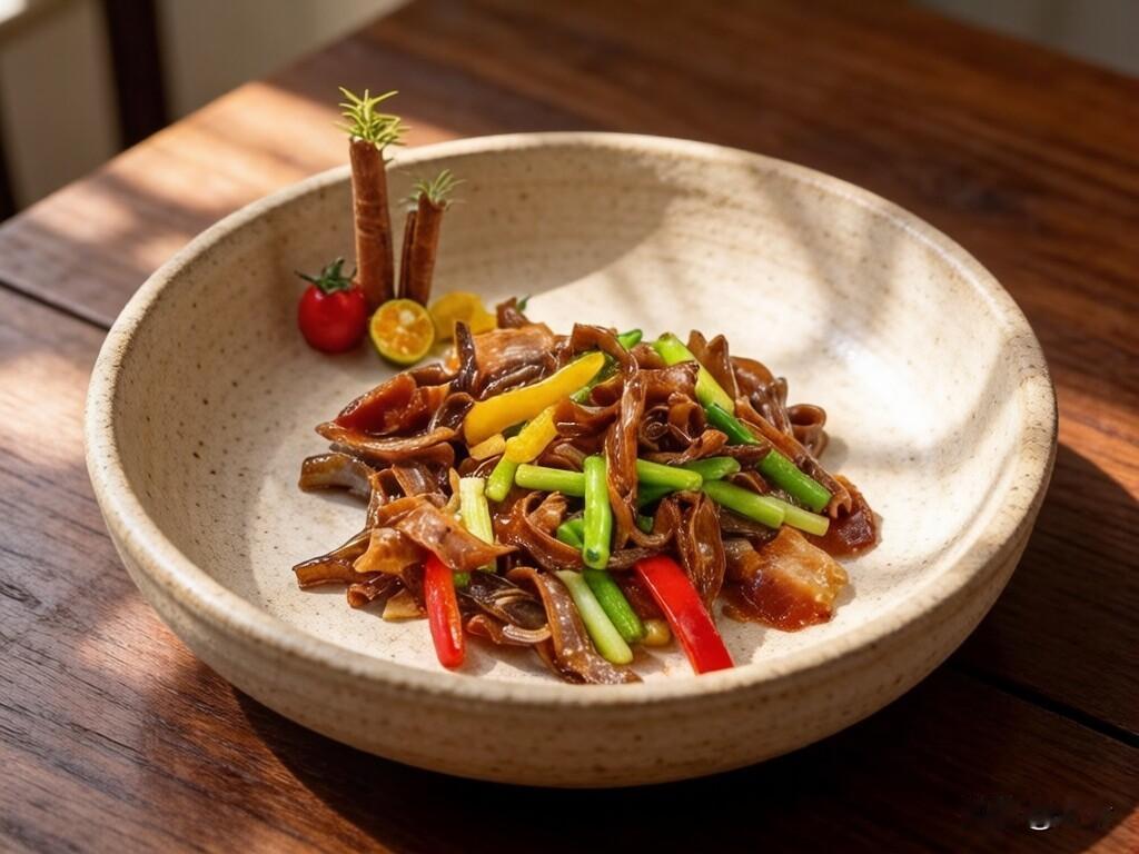 蒜苗豆干爆腊肉（家庭版）

食材准备

- 腊肉 200克
- 香干（豆干） 1