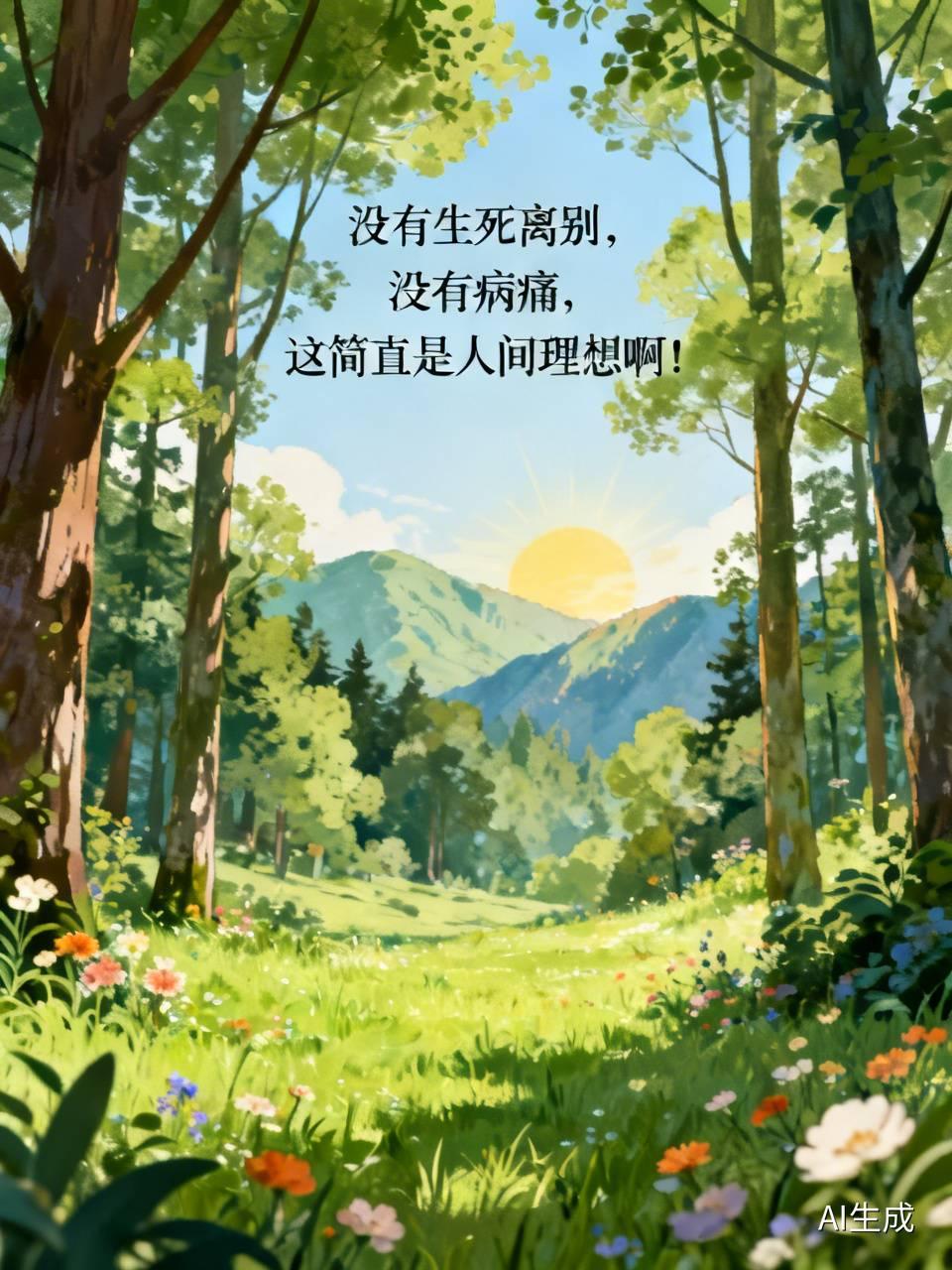 没有生死离别，没有病痛，这简直是人间理想啊！

很多人总觉得死亡离自己很远，一辈