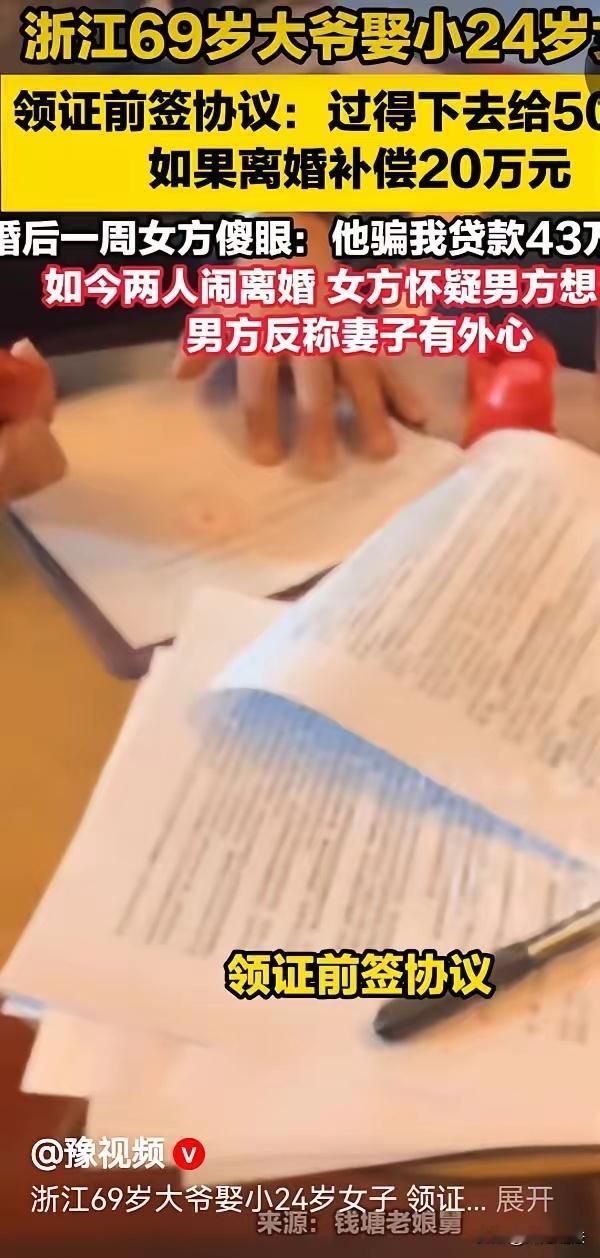 69岁大爷婚后一周用妻子身份贷43万你那大爷还得是你那大爷！浙江一个69岁大爷娶