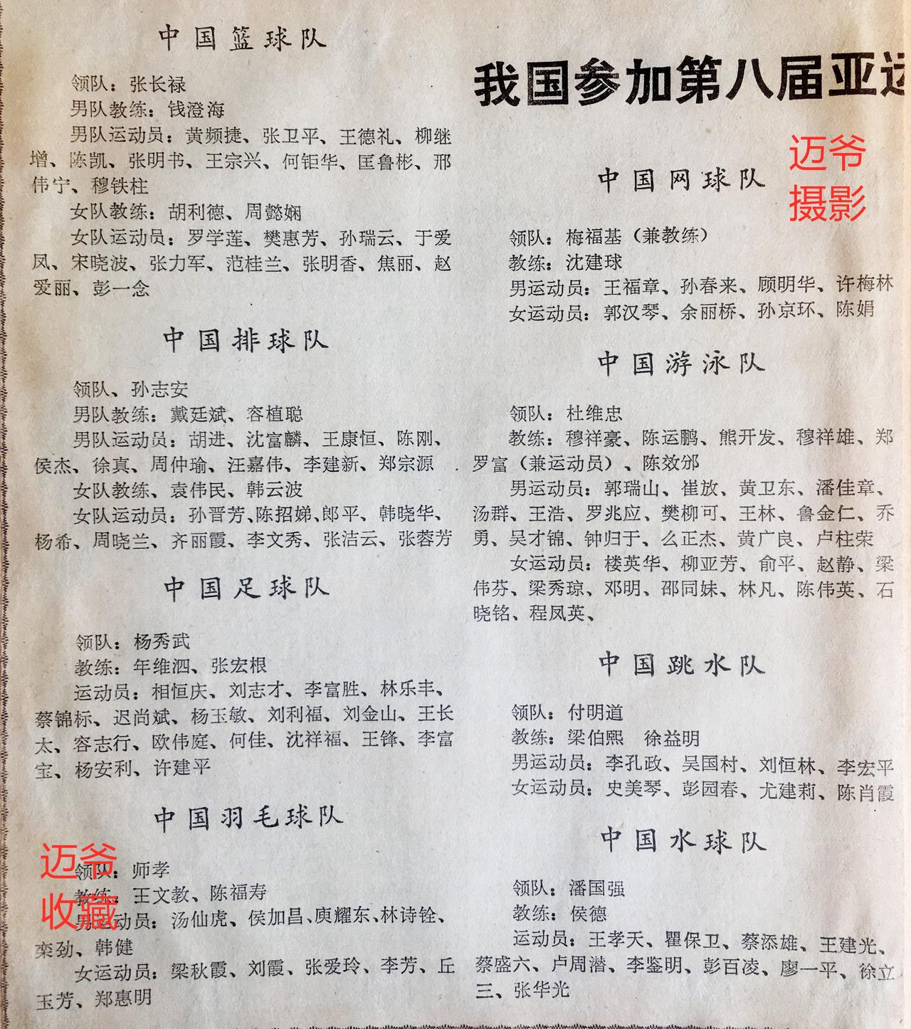 我收藏的第8届亚运会剪报【手机翻拍、个人收藏】
1978年曼谷举办第8届亚运会，