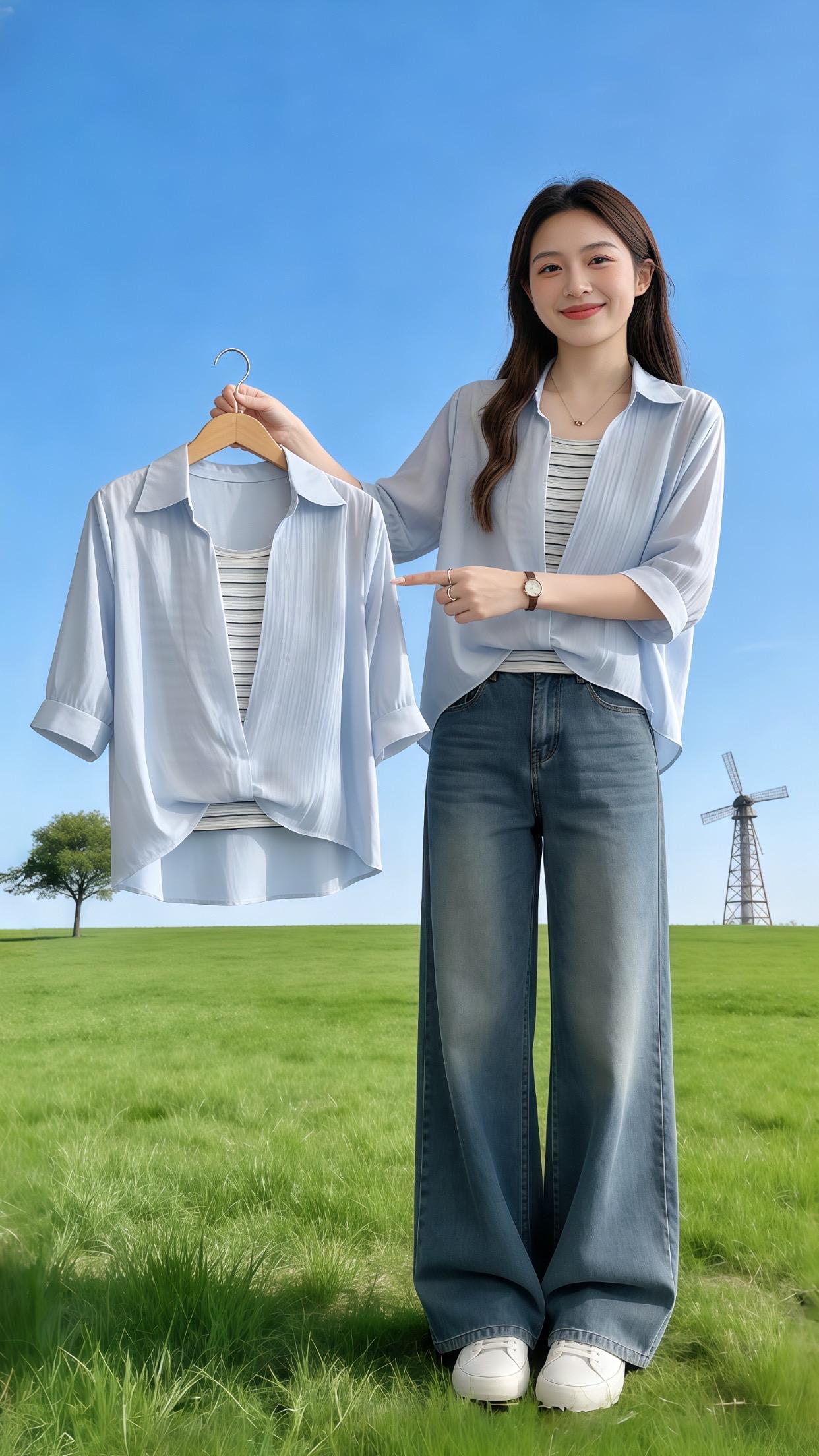 大码女装 遮肉显瘦穿搭 提升大人感穿搭思路 小个子女生早春韩系穿搭 淡...