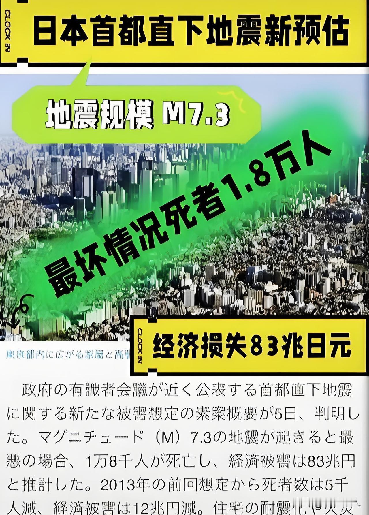 日本地震局12月7日发布预警，说是有7.3级的地震，1天后的12月8日22：15