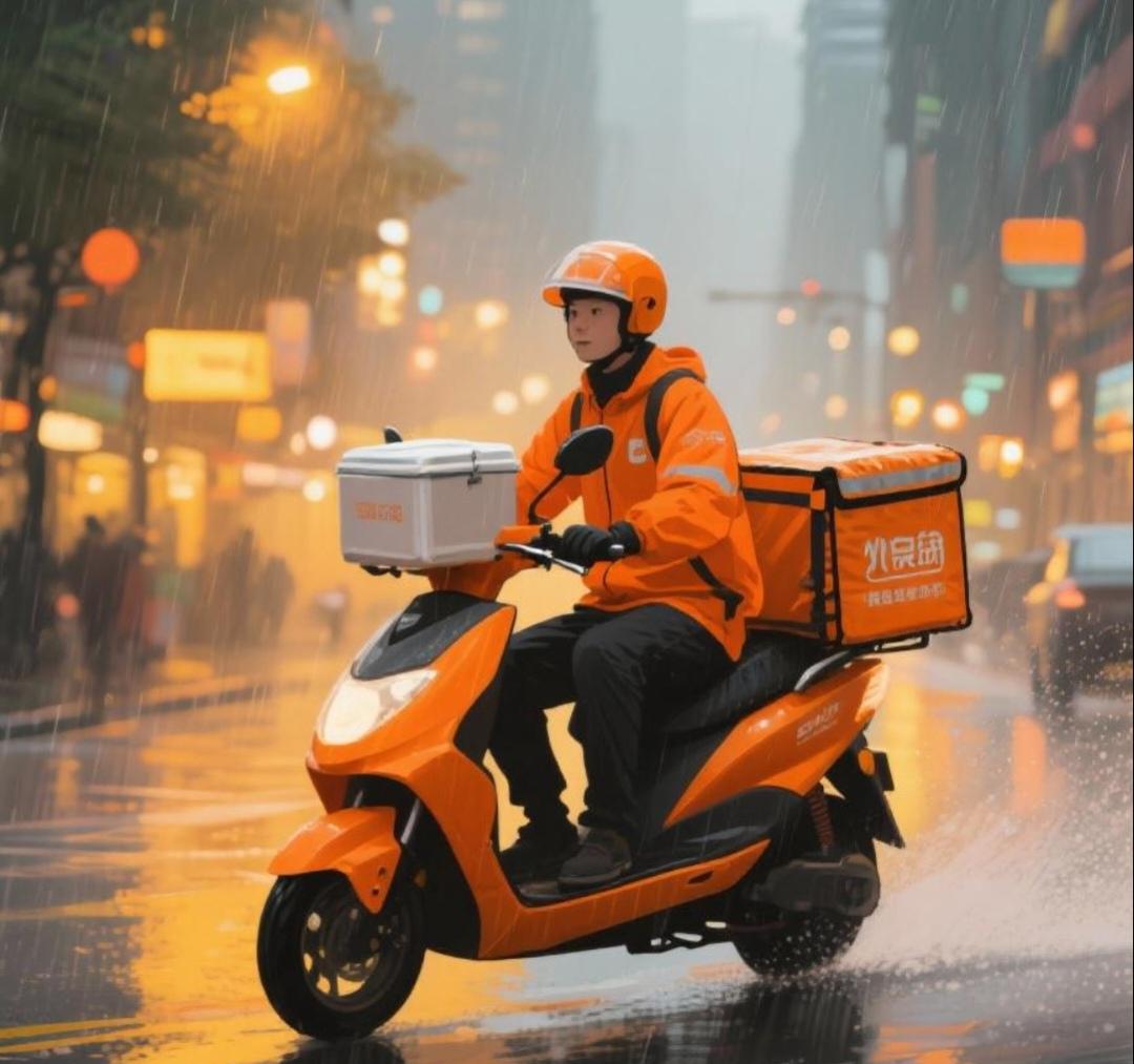 送外卖很没面子吗？曾有人视送外卖为"底层奔波"，可如今它早成城市运转的暖光。风里
