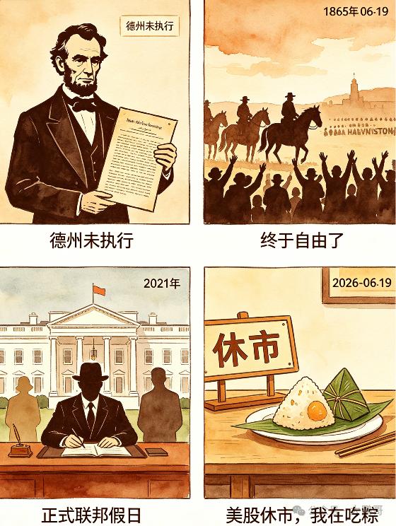 上周五美股也是和A股休市一天，人家也是放假一天！

6月19日咱们因为端午假期休